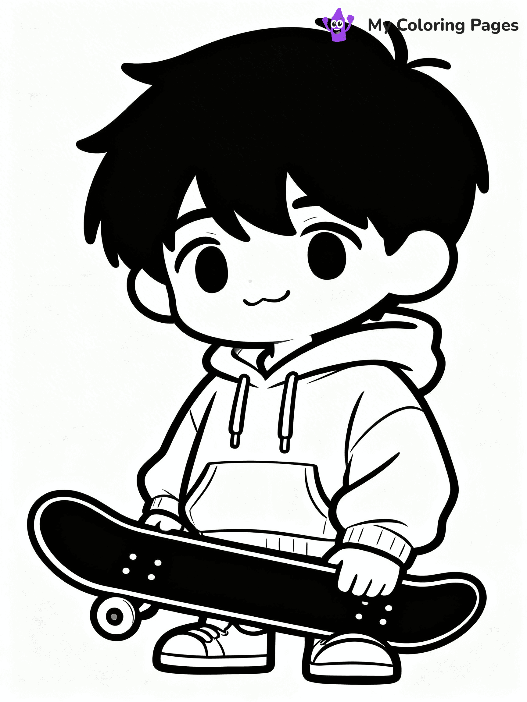 Cool Boy Anime Coloring Pages - 106