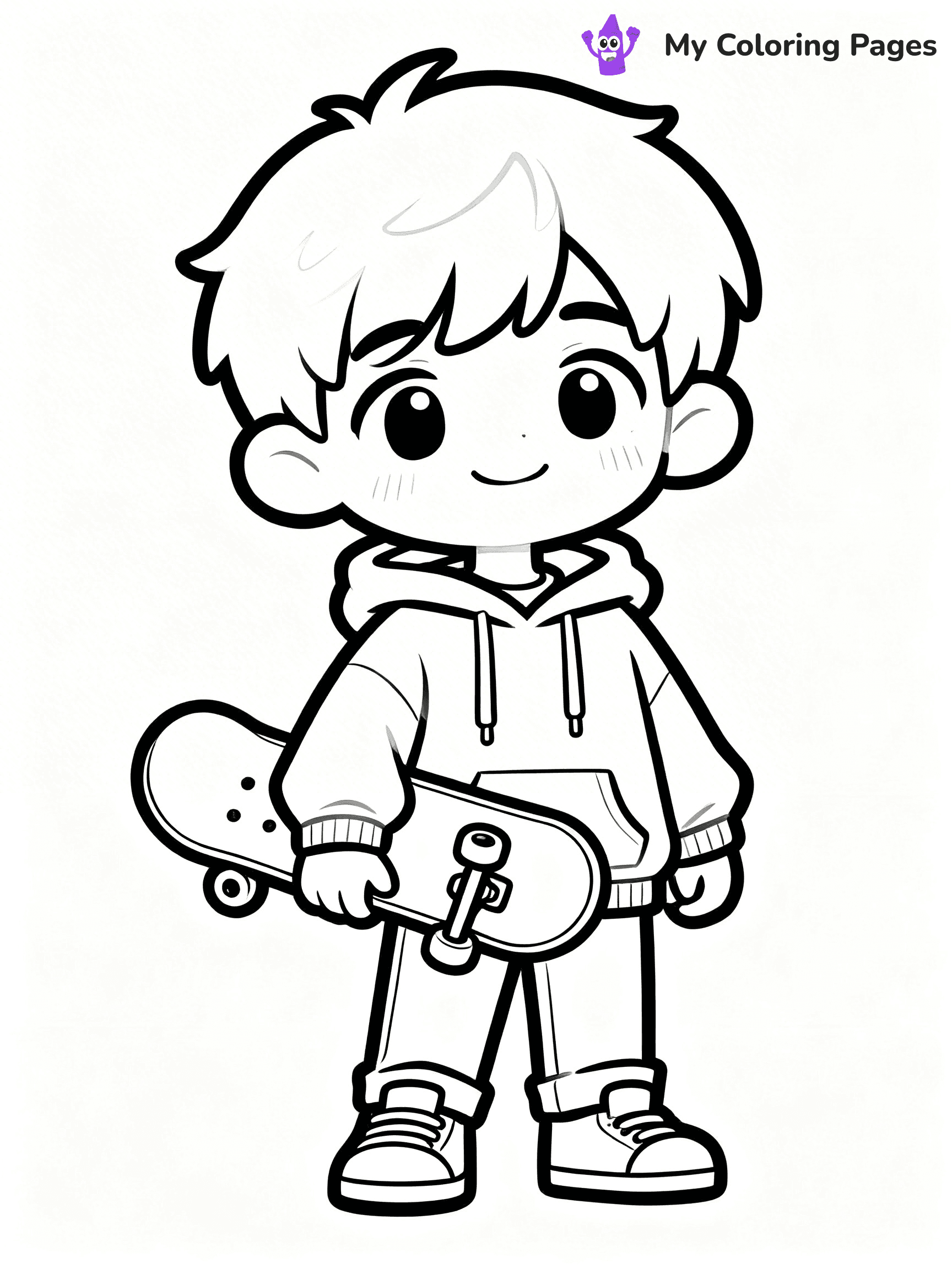 Cool Boy Anime Coloring Pages - 104