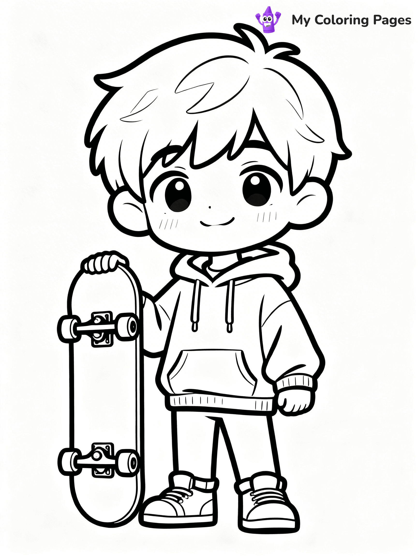 Cool Boy Anime Coloring Pages - 103
