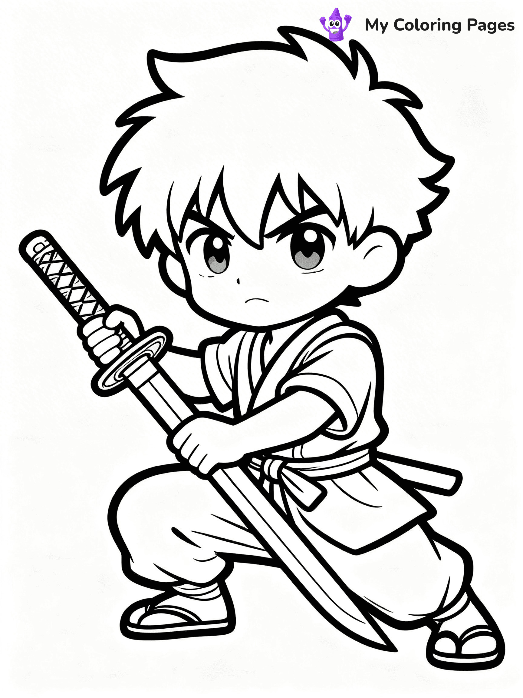Cool Boy Anime Coloring Pages - 98