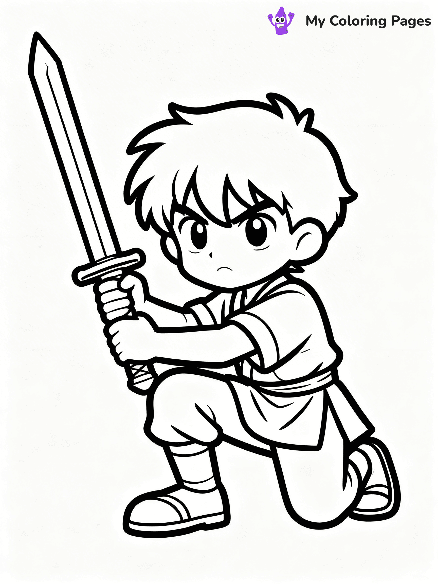 Cool Boy Anime Coloring Pages - 95