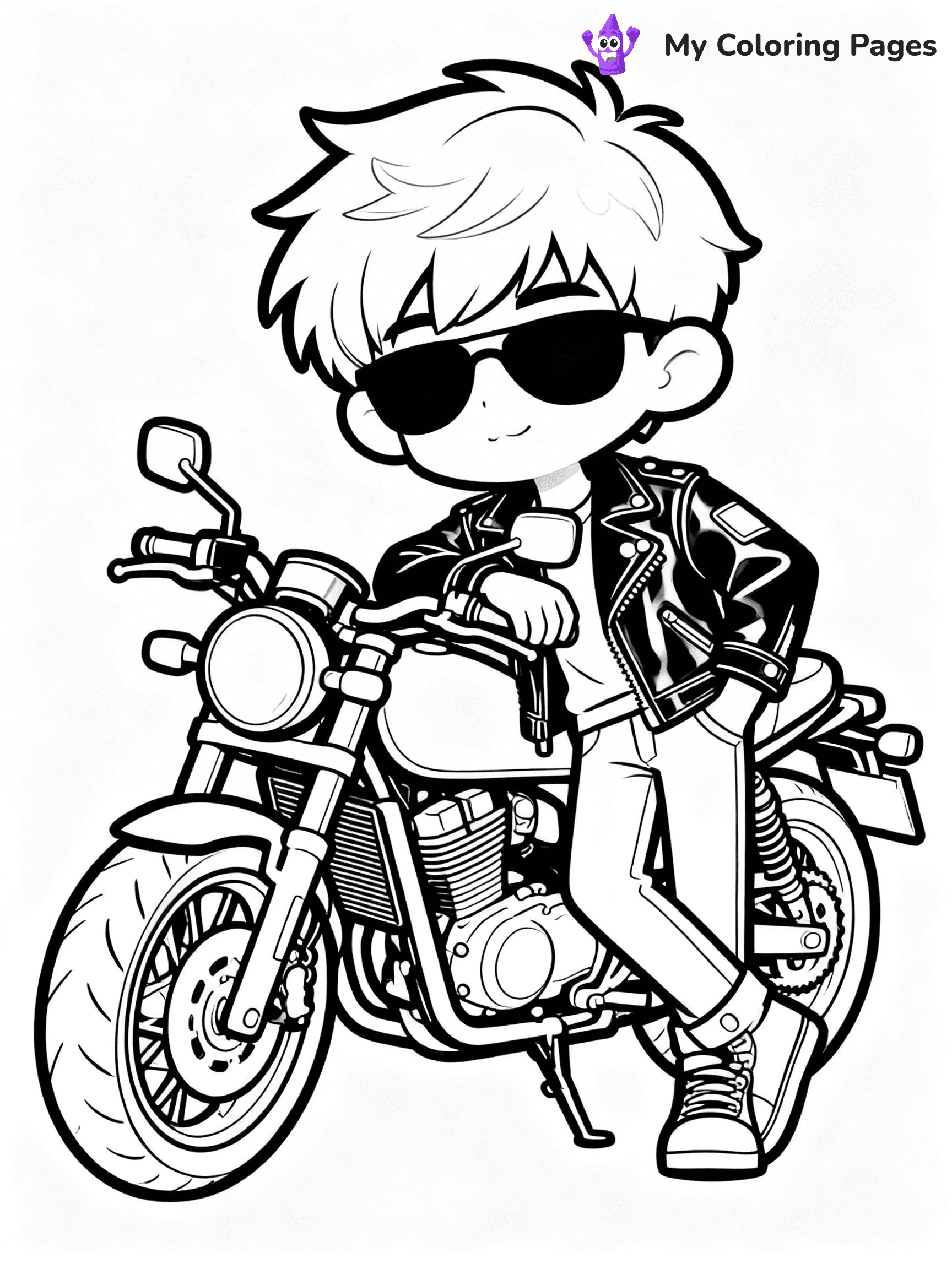 Cool Boy Anime Coloring Pages - 94