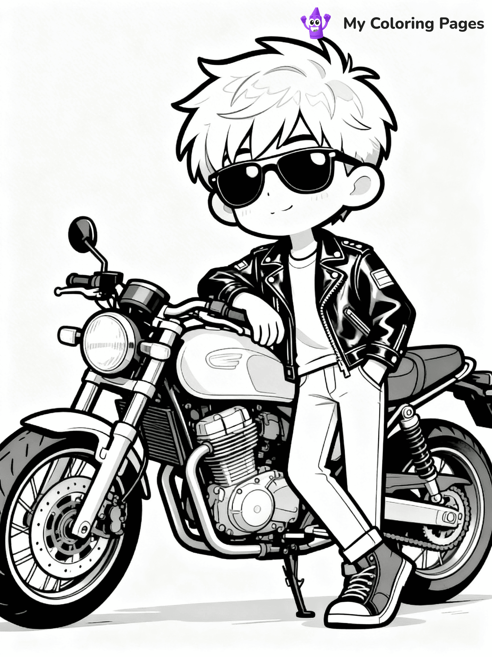 Cool Boy Anime Coloring Pages - 92