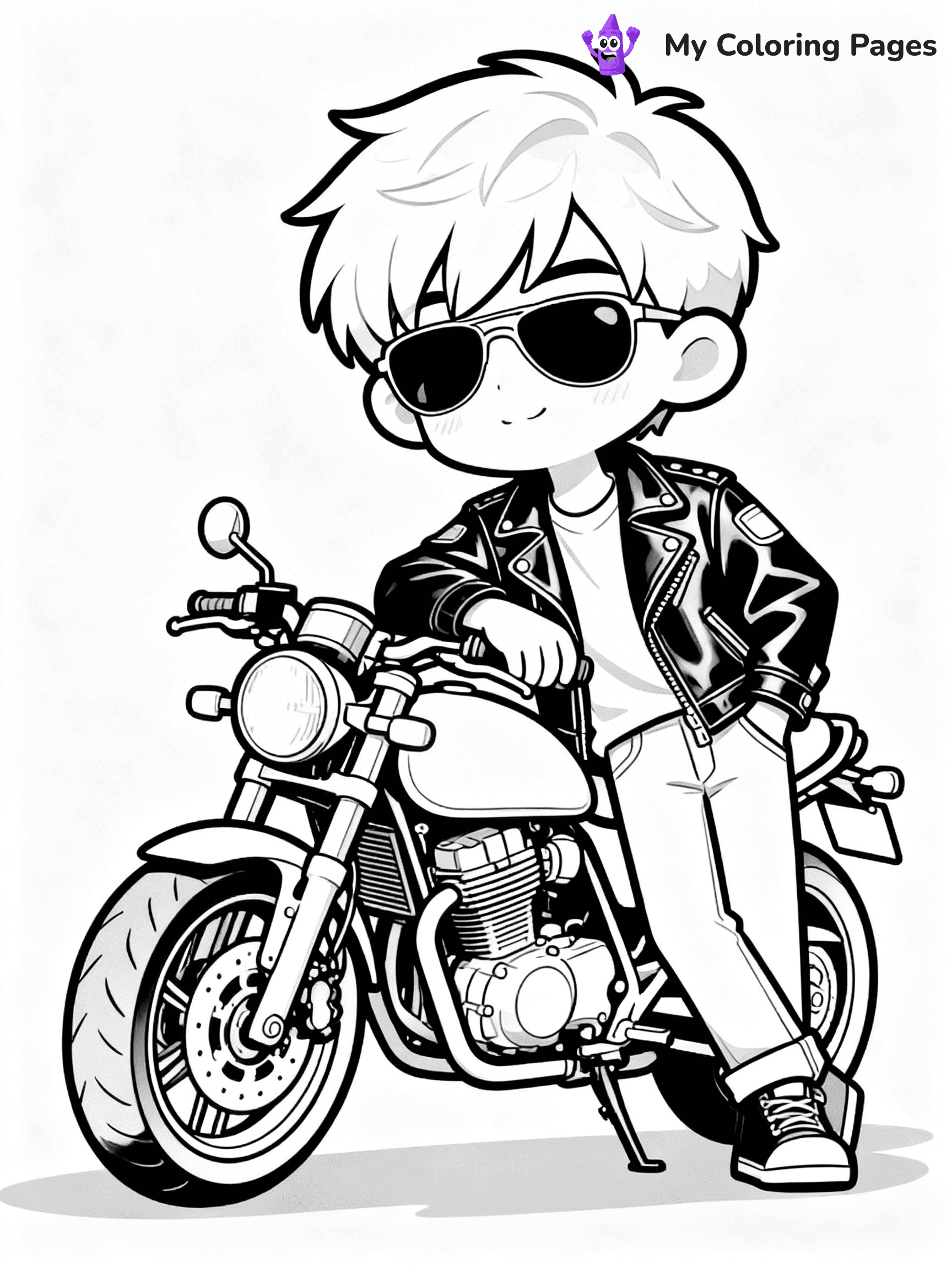 Cool Boy Anime Coloring Pages - 90