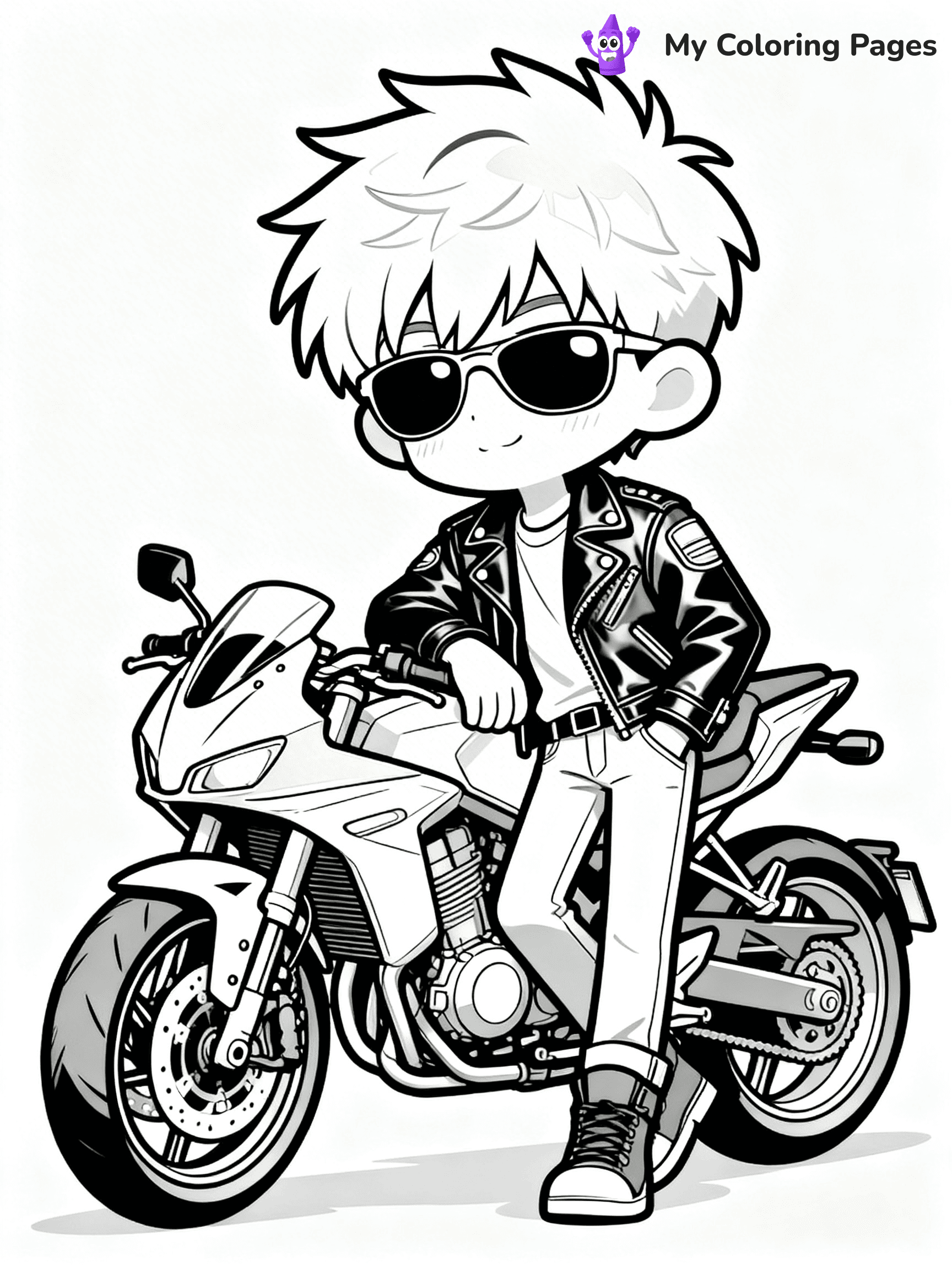 Cool Boy Anime Coloring Pages - 89