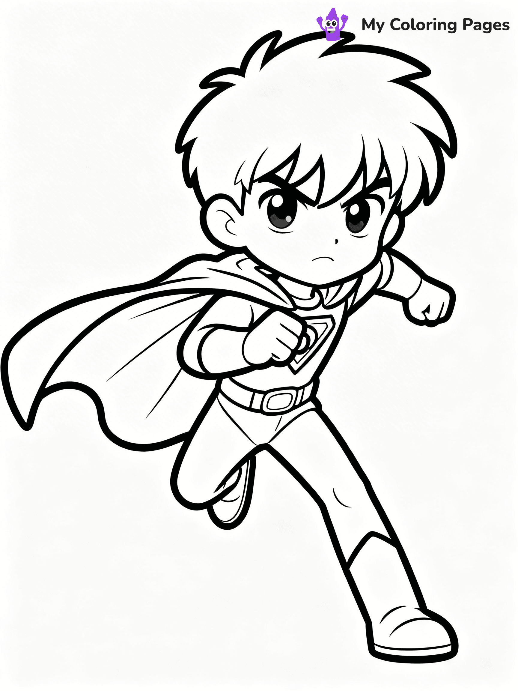 Cool Boy Anime Coloring Pages - 86