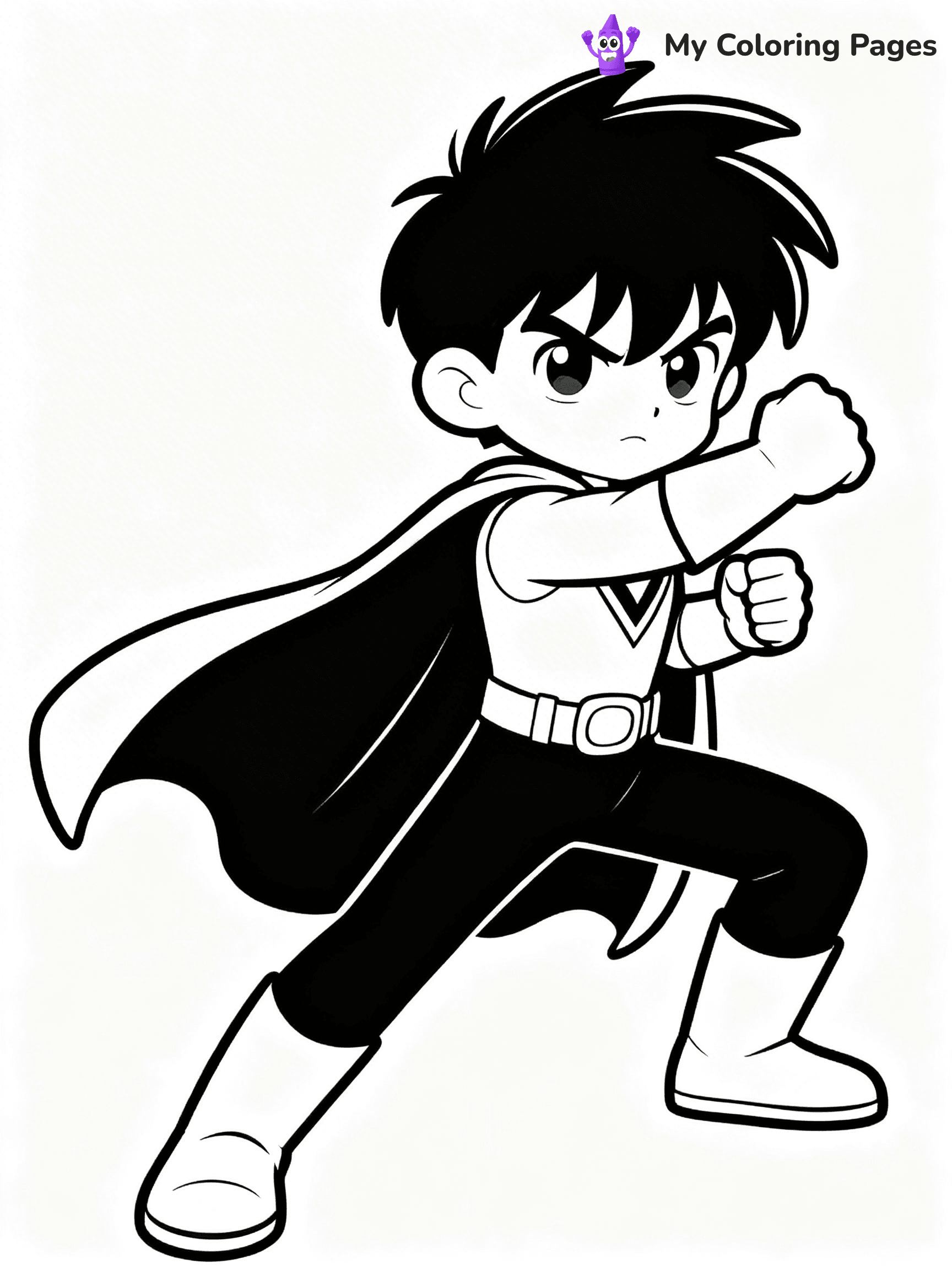 Cool Boy Anime Coloring Pages - 84