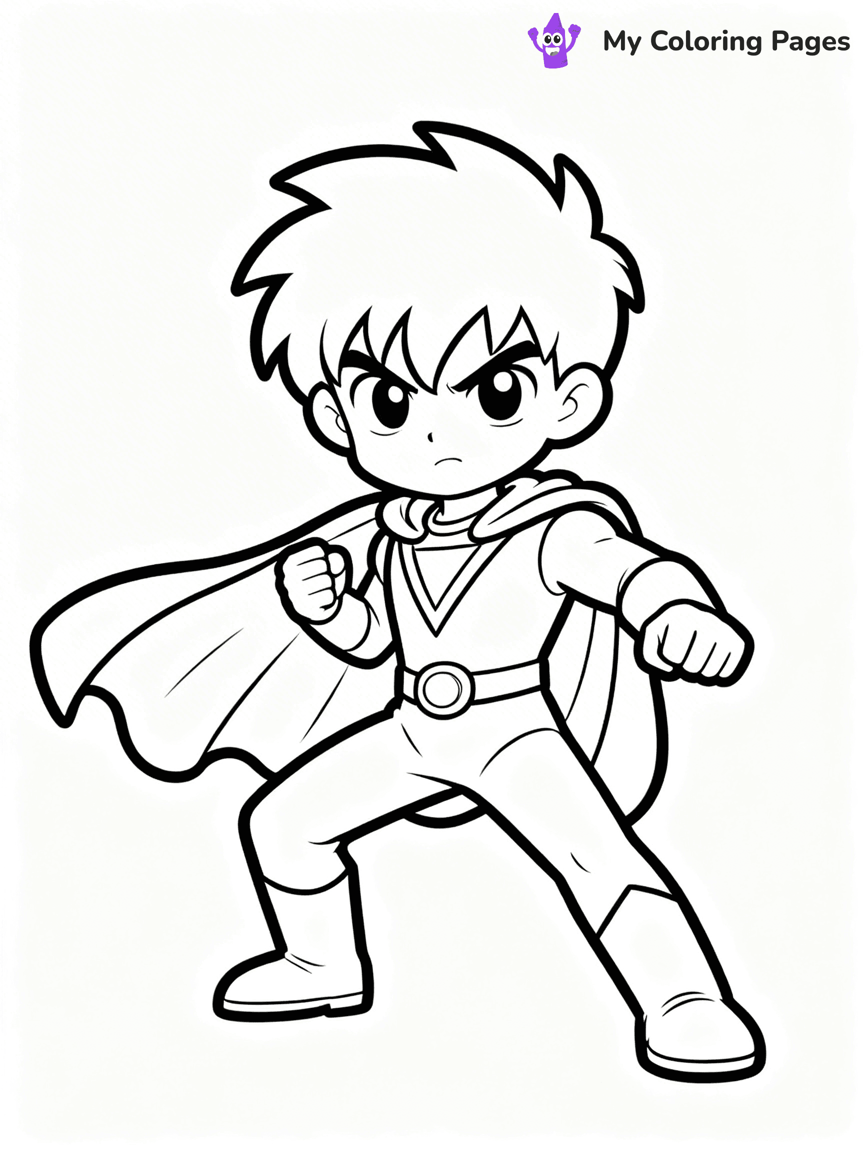 Cool Boy Anime Coloring Pages - 82