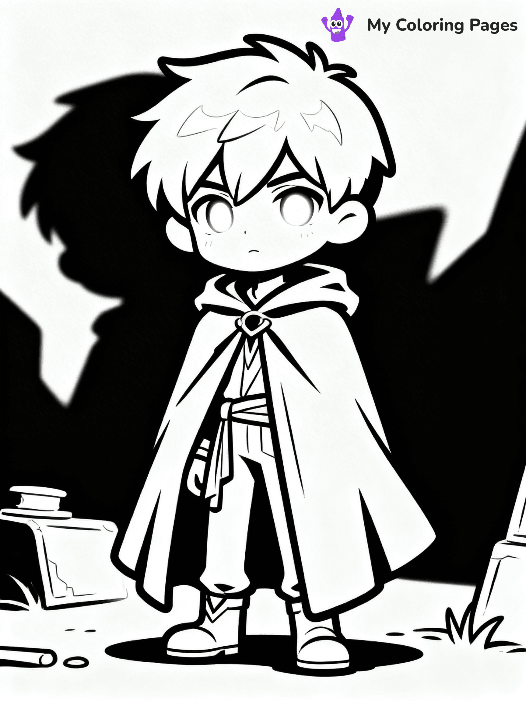 Cool Boy Anime Coloring Pages - 61