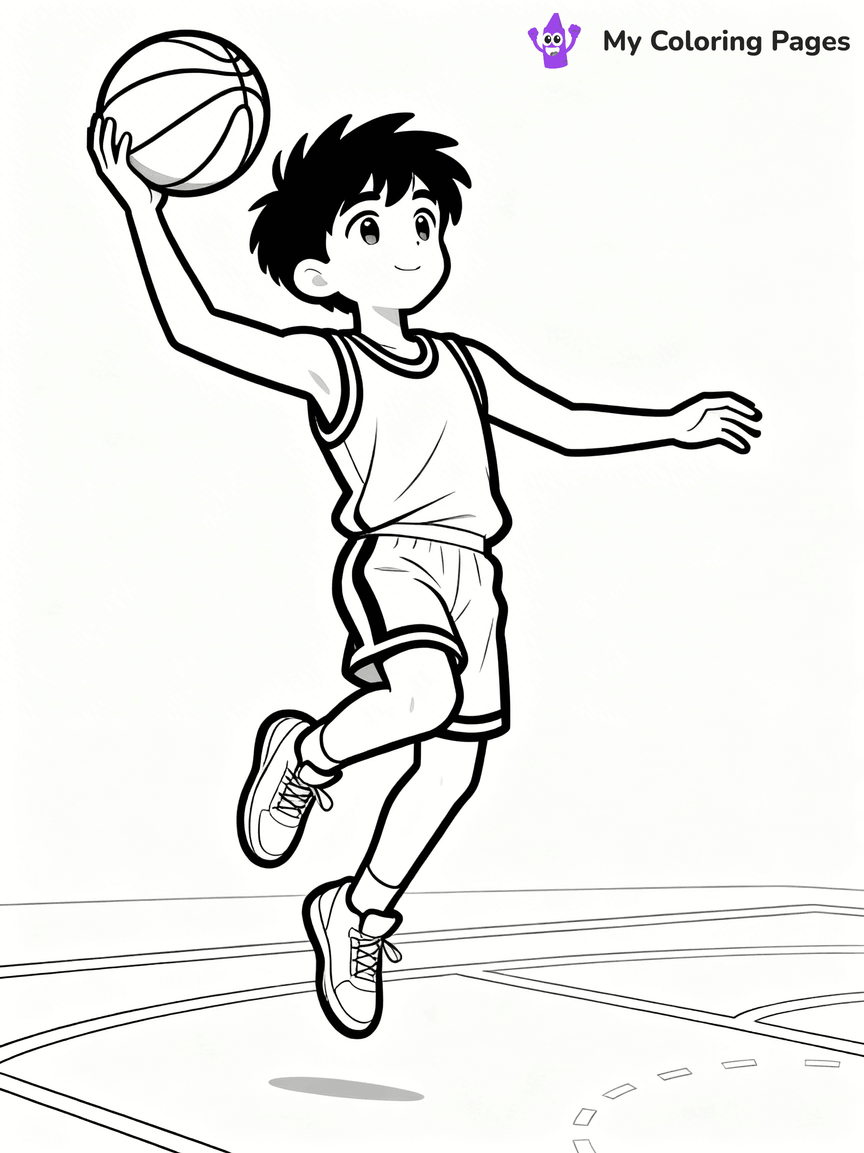 Cool Boy Anime Coloring Pages - 52