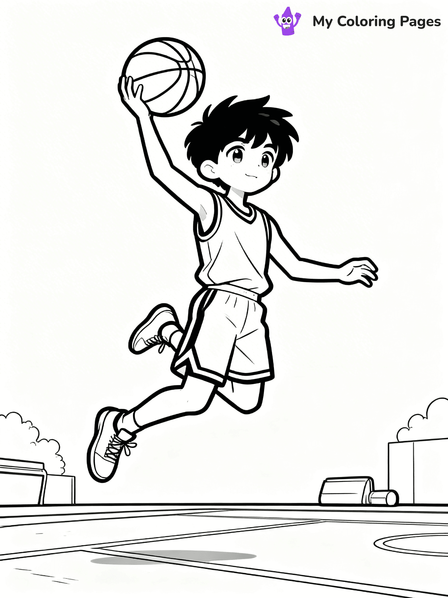 Cool Boy Anime Coloring Pages - 49