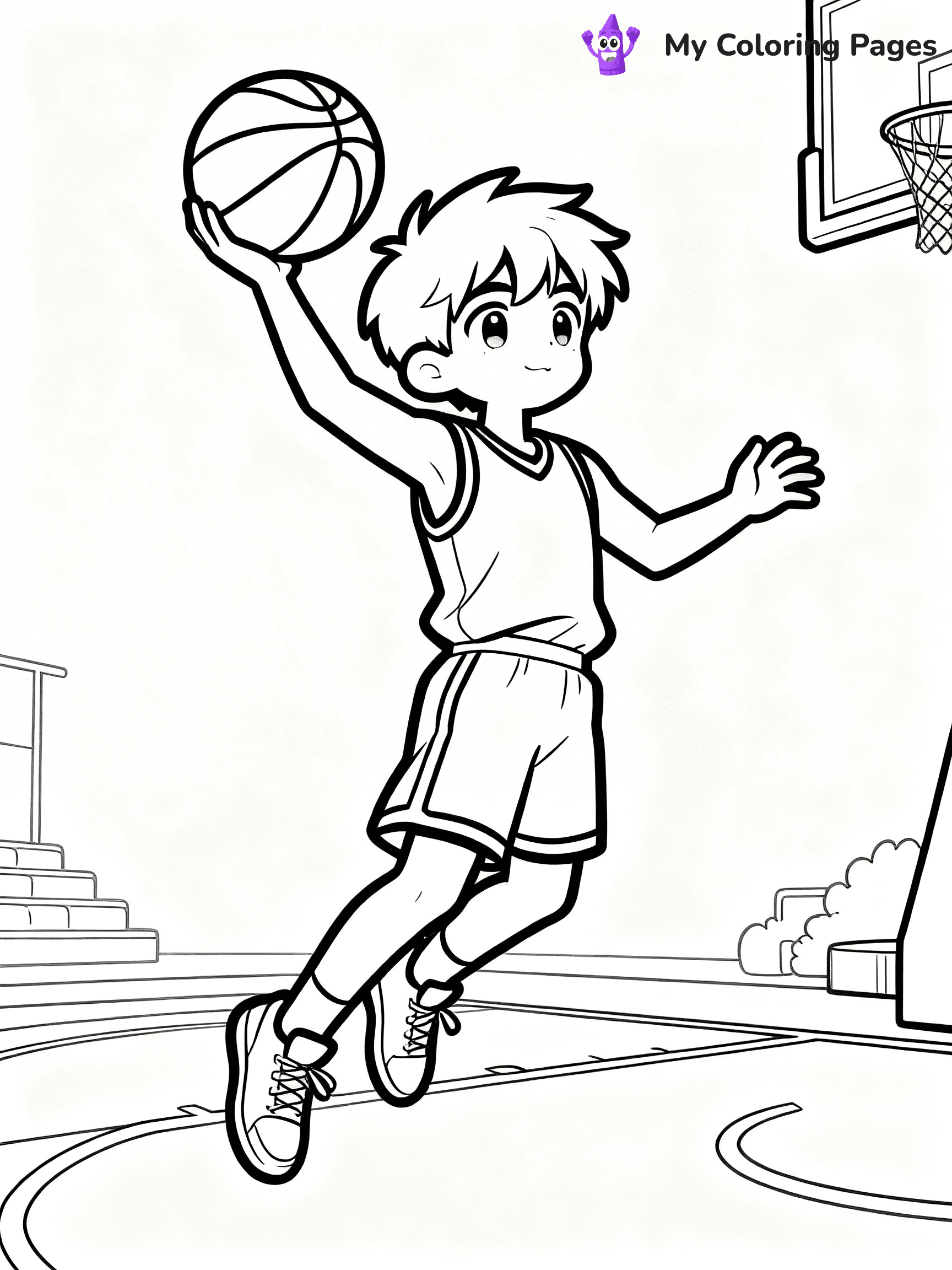 Cool Boy Anime Coloring Pages - 48