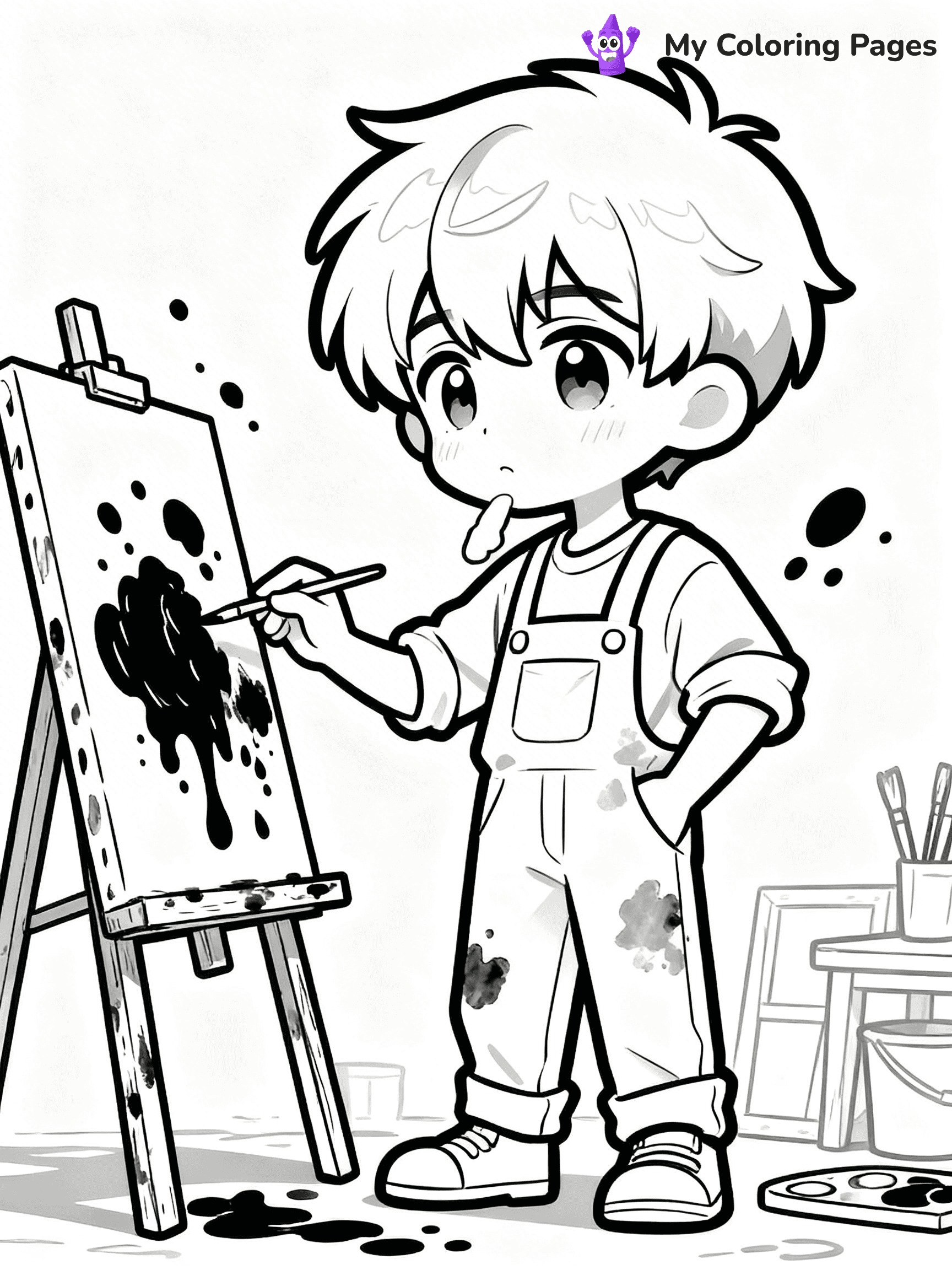 Cool Boy Anime Coloring Pages - 45