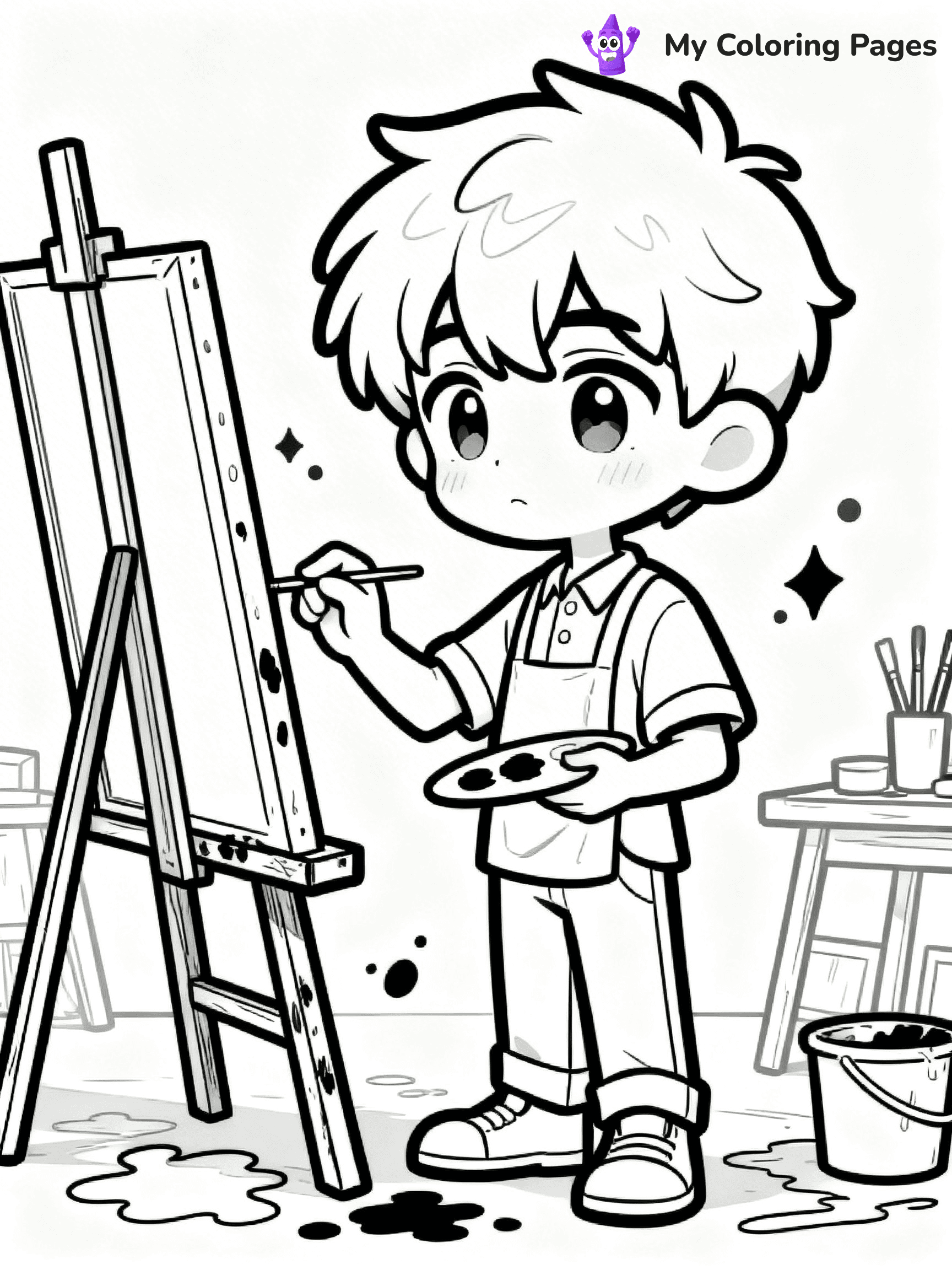 Cool Boy Anime Coloring Pages - 41