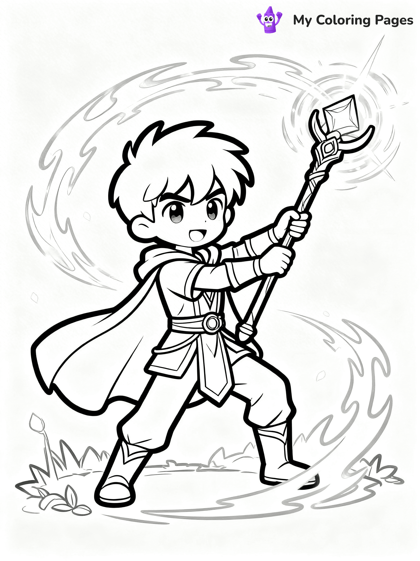 Cool Boy Anime Coloring Pages - 38