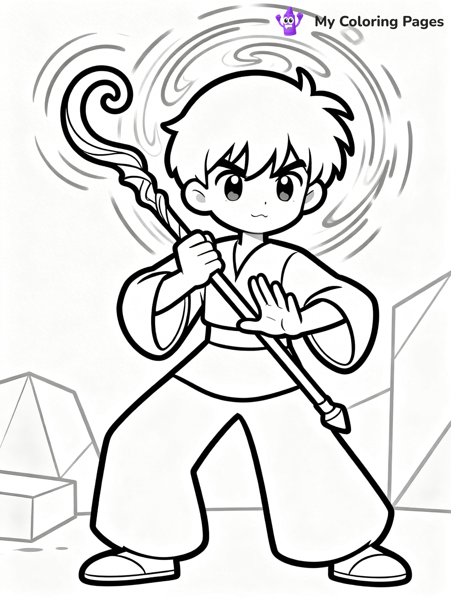 Cool Boy Anime Coloring Pages - 36