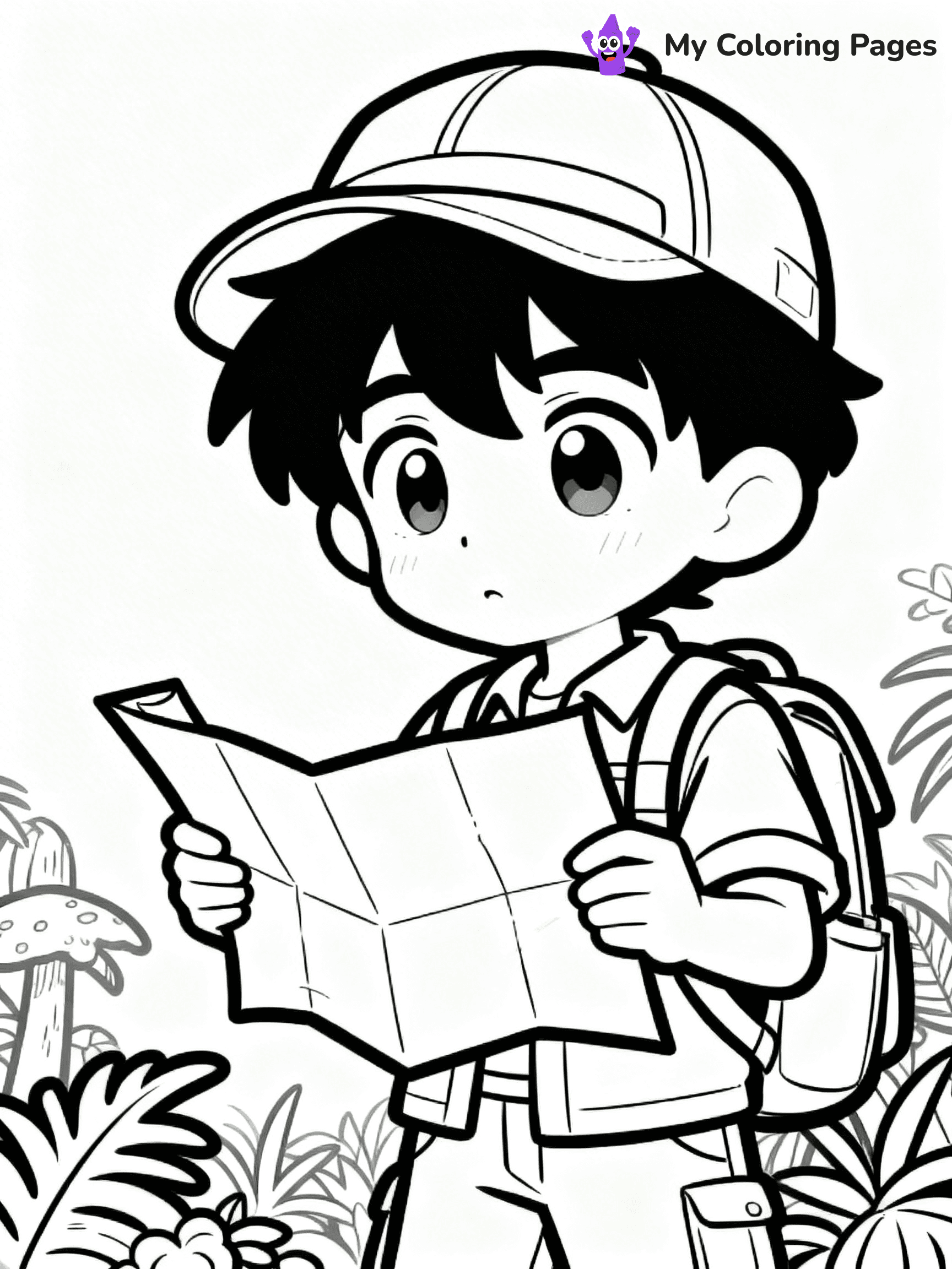 Cool Boy Anime Coloring Pages - 31