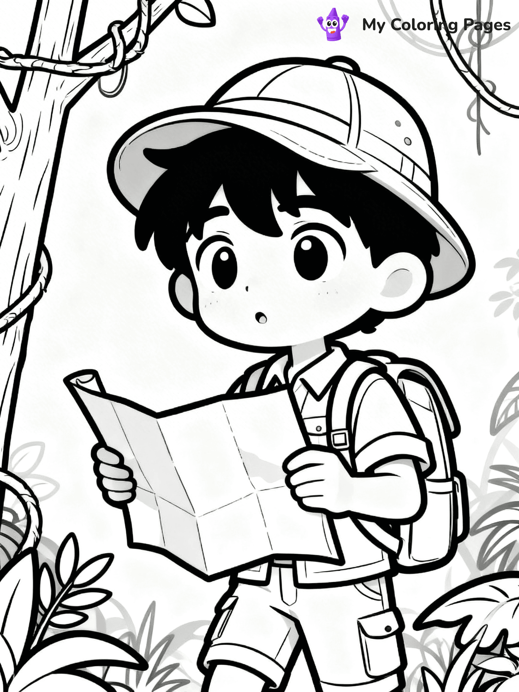 Cool Boy Anime Coloring Pages - 28