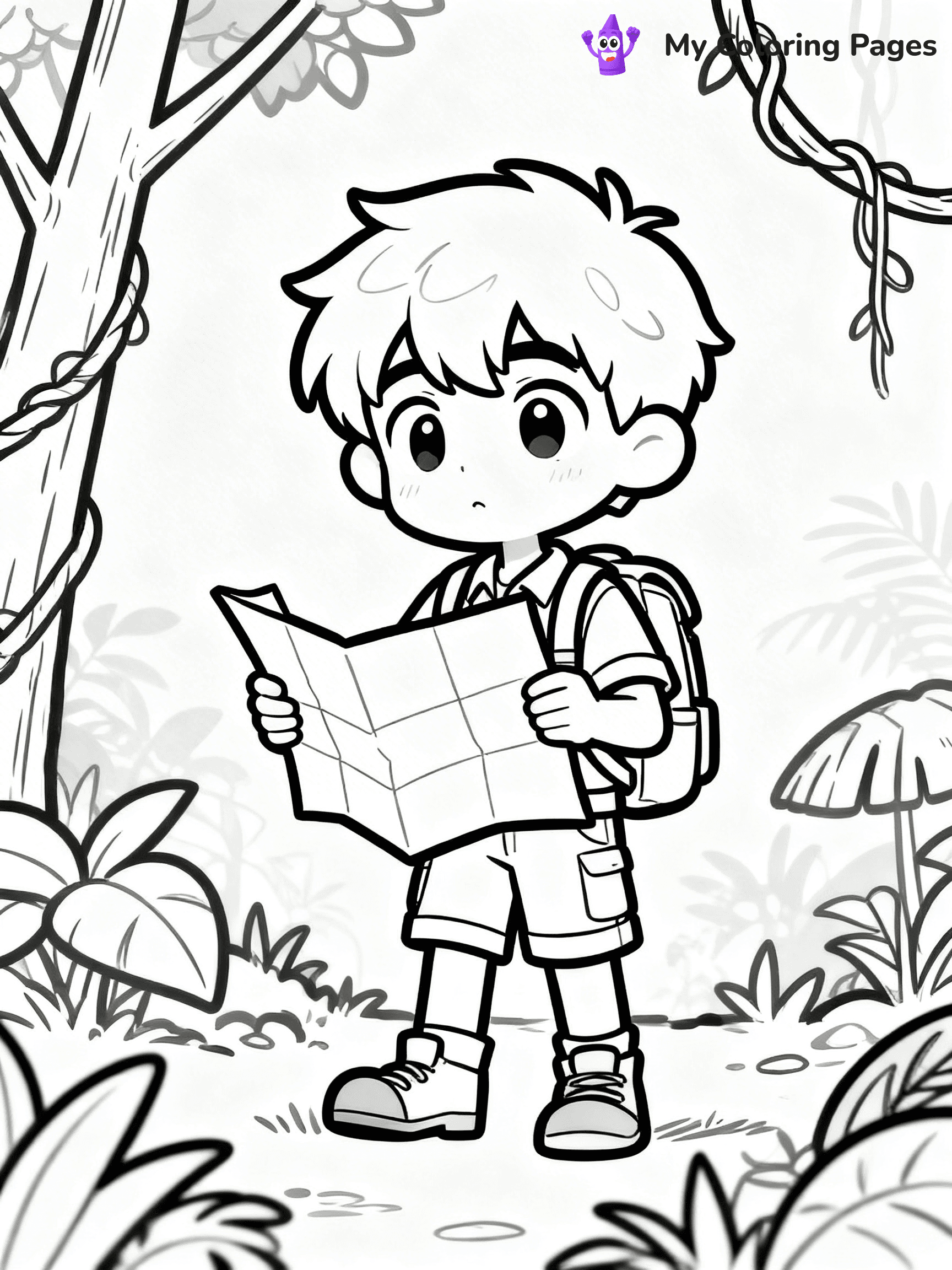 Cool Boy Anime Coloring Pages - 27