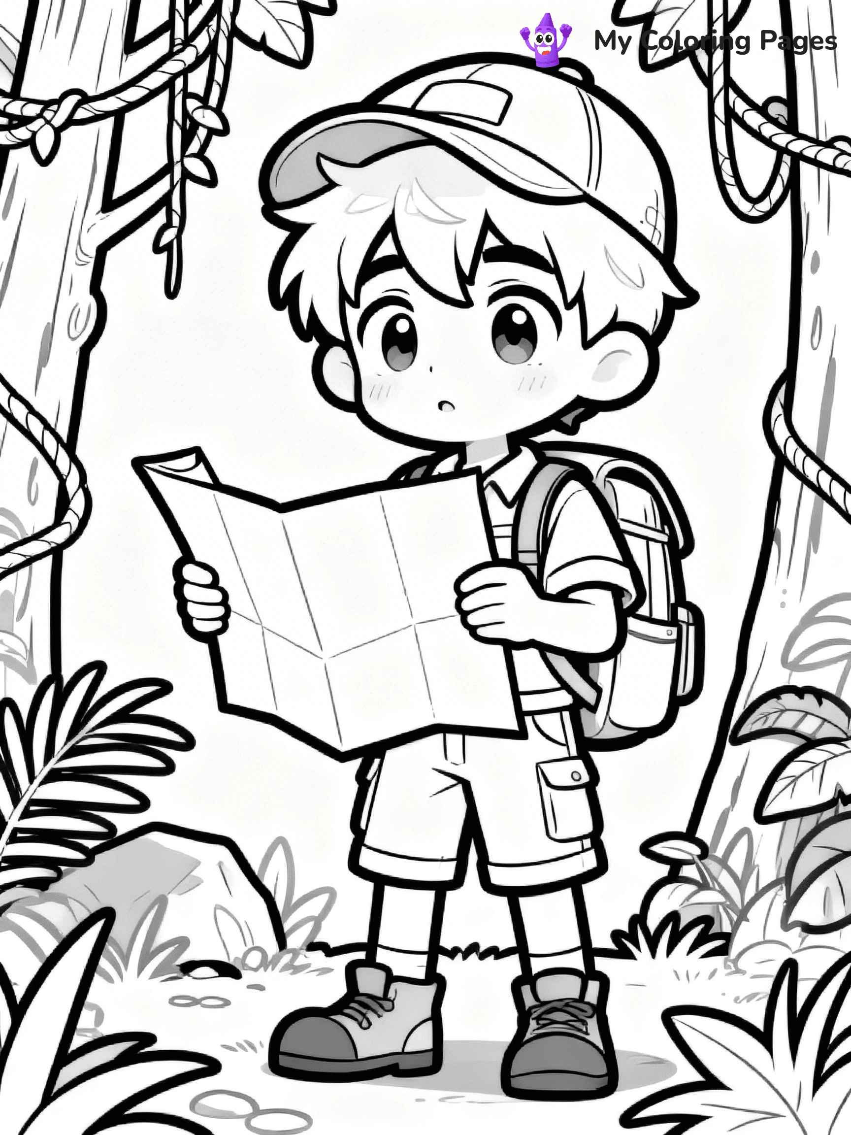 Cool Boy Anime Coloring Pages - 26