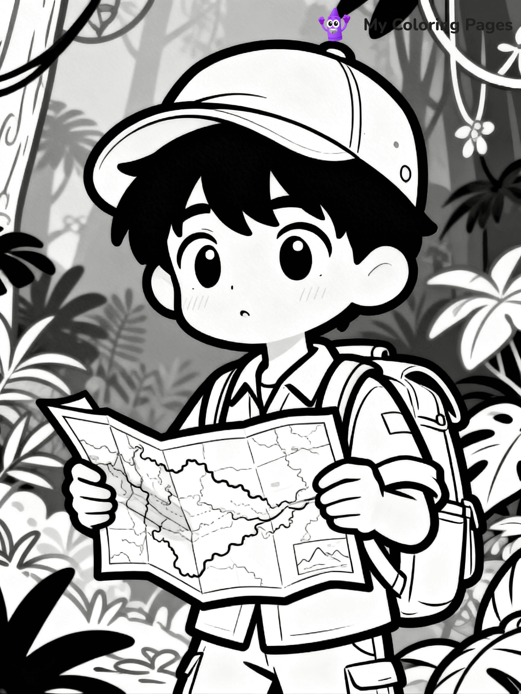 Cool Boy Anime Coloring Pages - 25