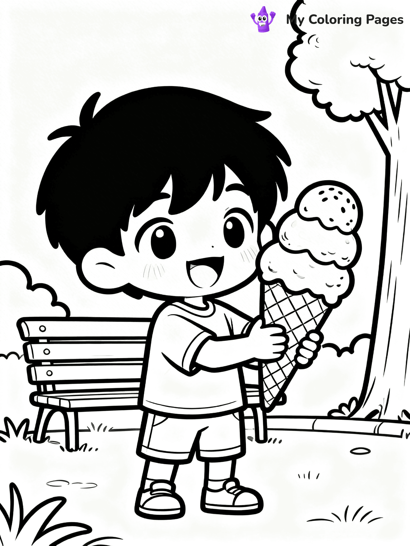 Cool Boy Anime Coloring Pages - 24