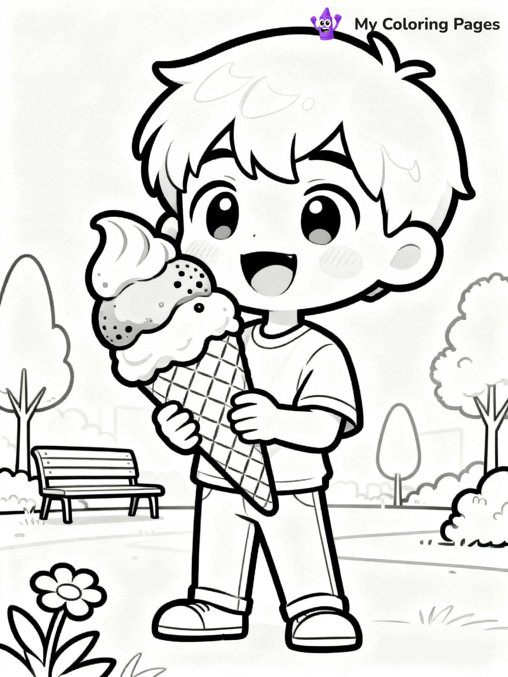 Cool Boy Anime Coloring Pages - 22