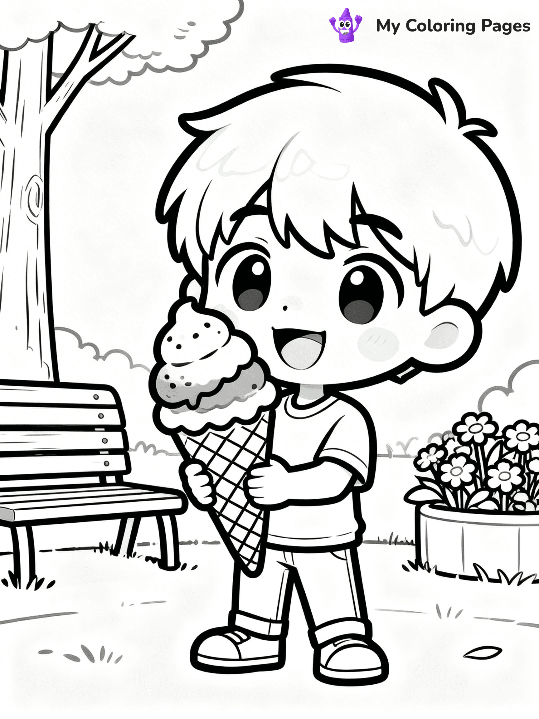 Cool Boy Anime Coloring Pages - 20
