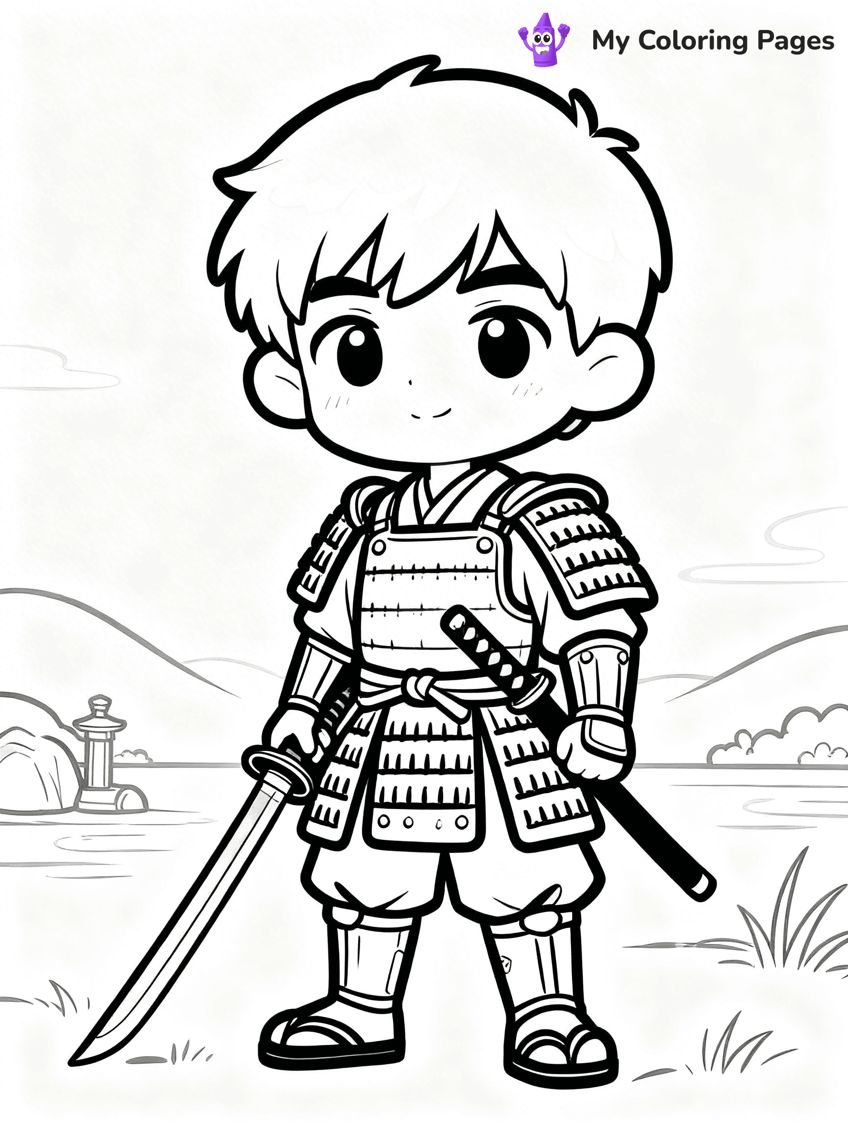 Cool Boy Anime Coloring Pages - 17