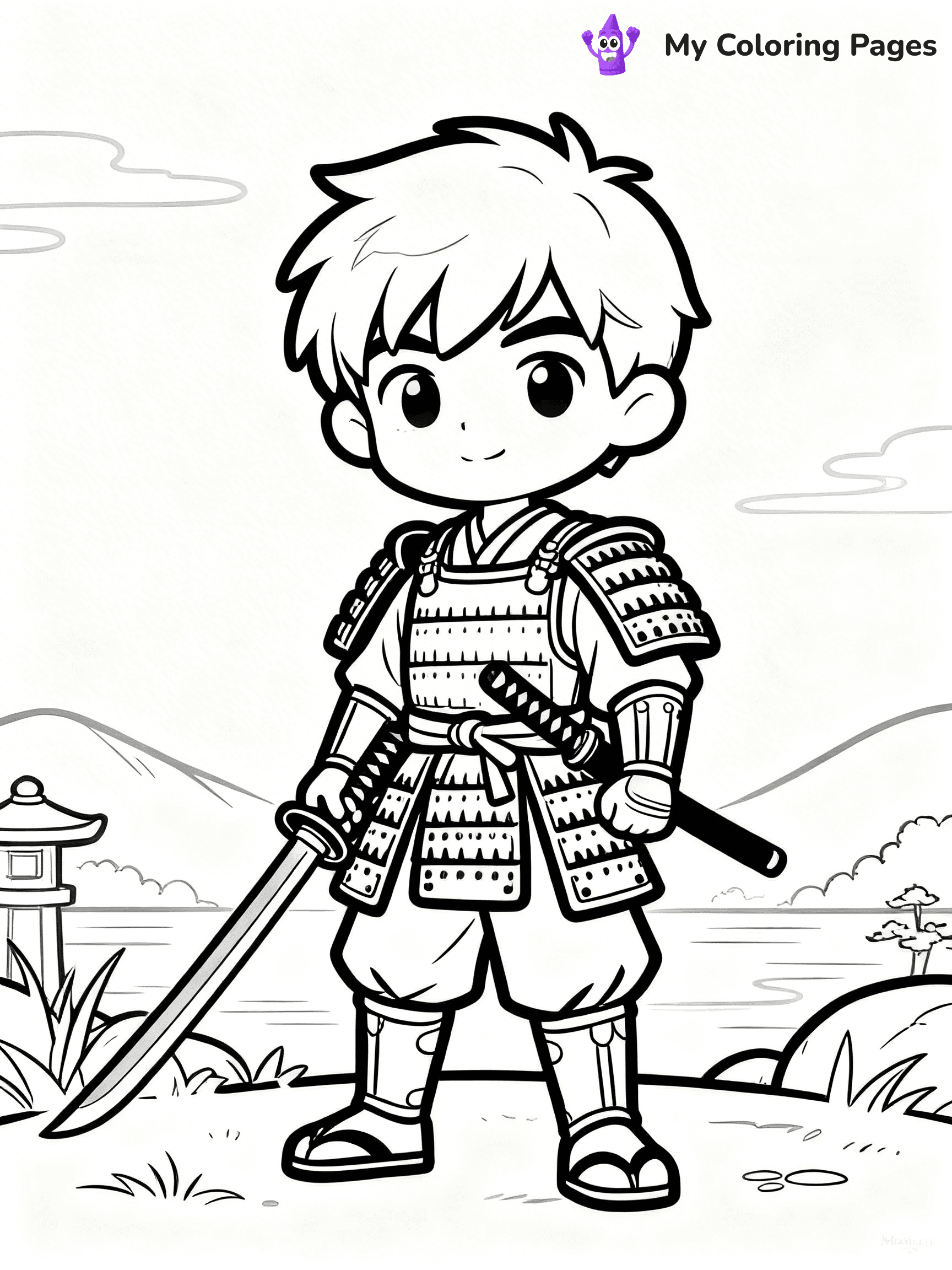 Cool Boy Anime Coloring Pages - 16