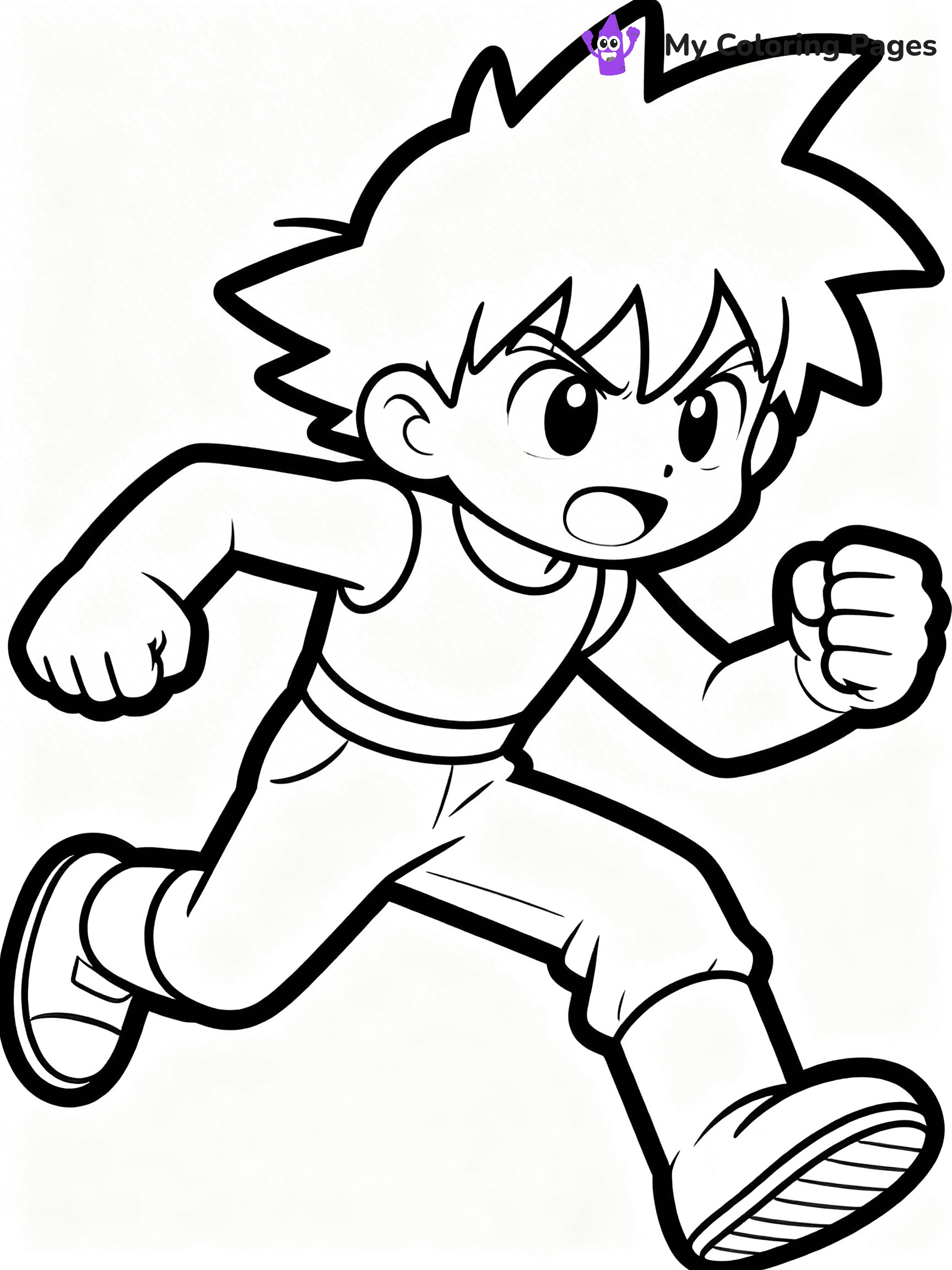 Cool Boy Anime Coloring Pages - 12