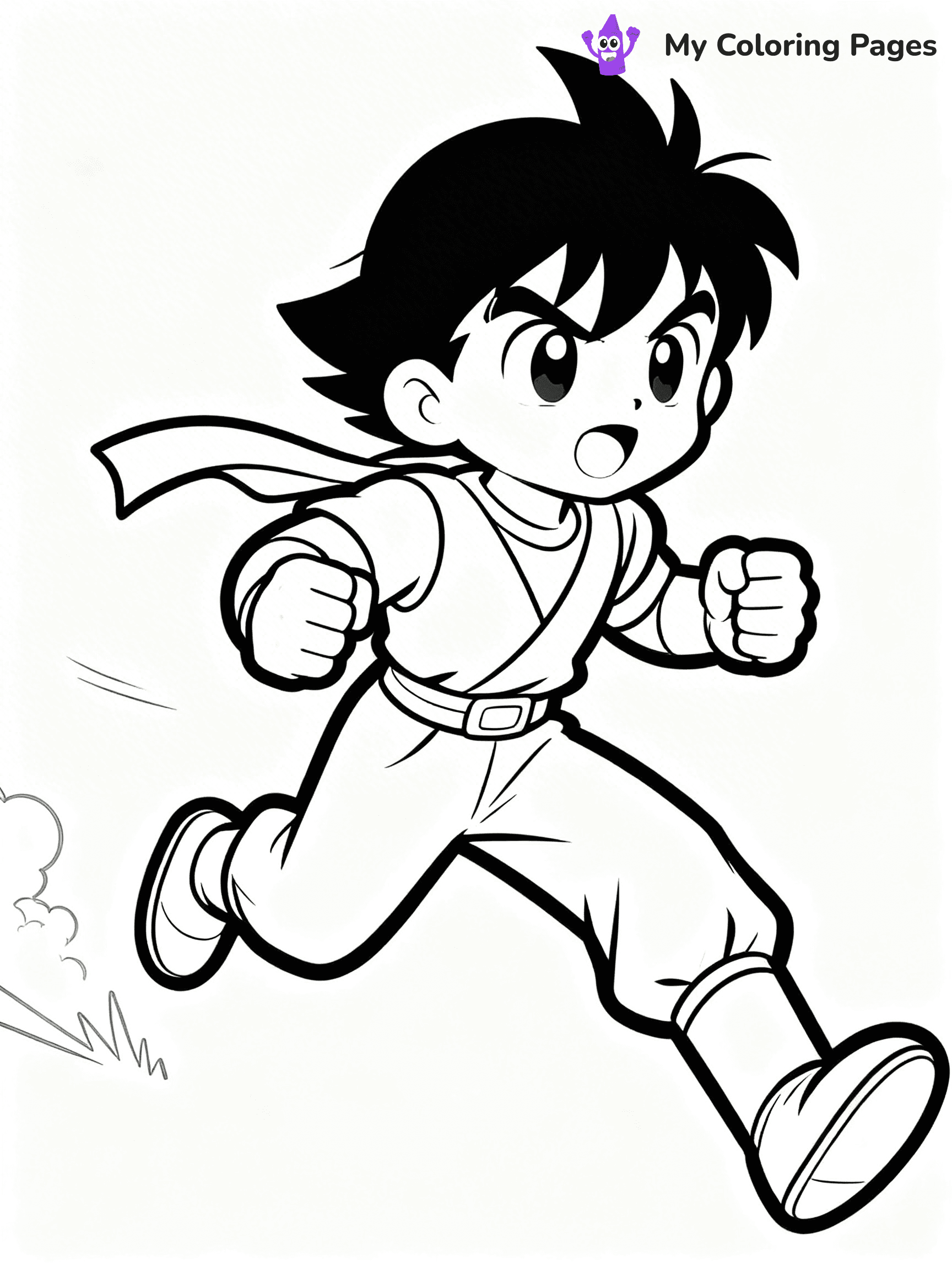 Cool Boy Anime Coloring Pages - 10
