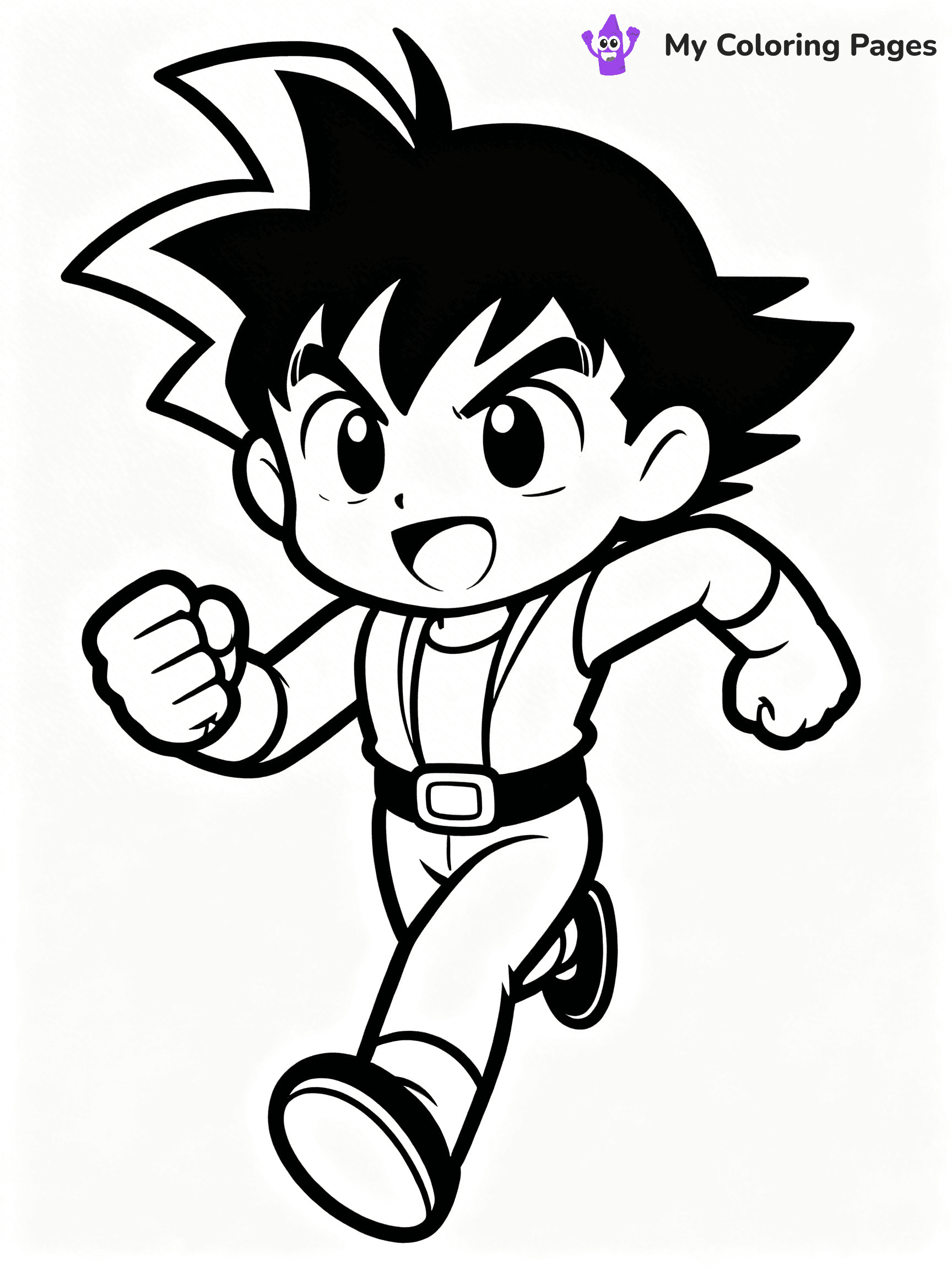 Cool Boy Anime Coloring Pages - 9