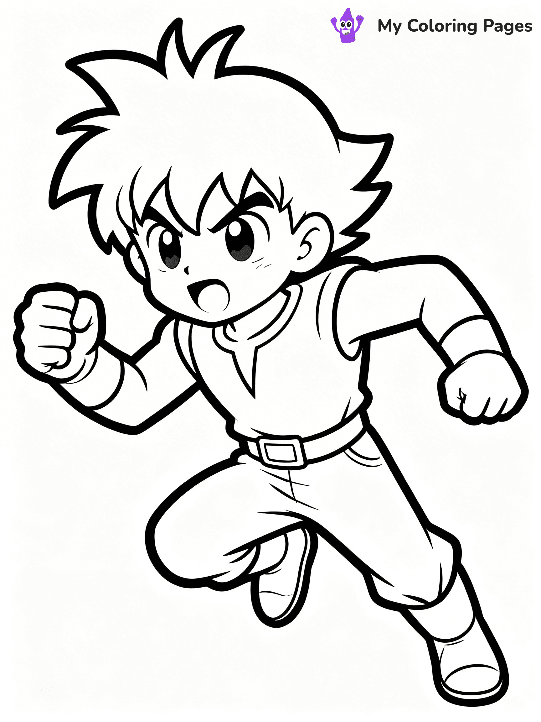 Cool Boy Anime Coloring Pages - 8