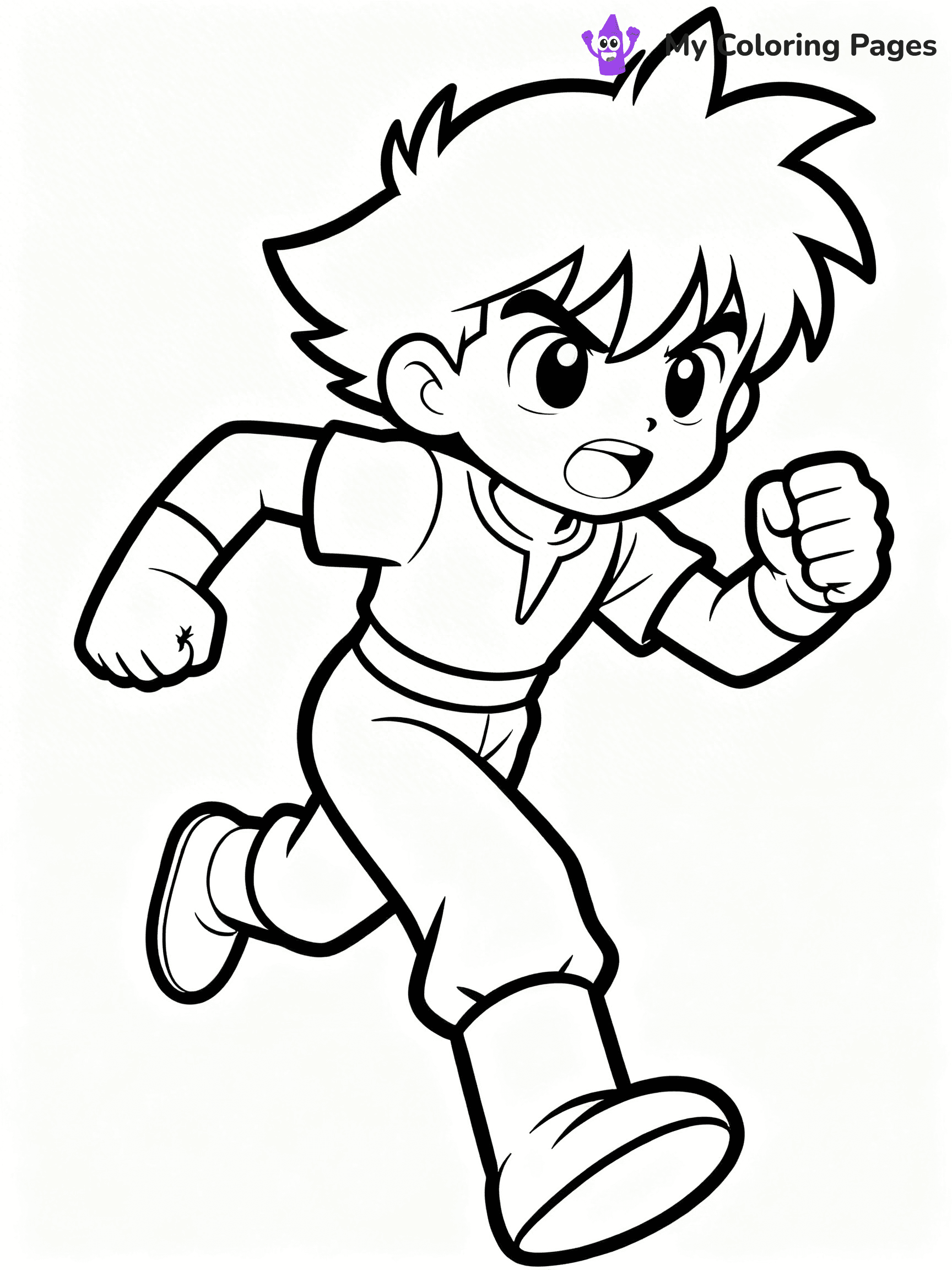 Cool Boy Anime Coloring Pages - 7