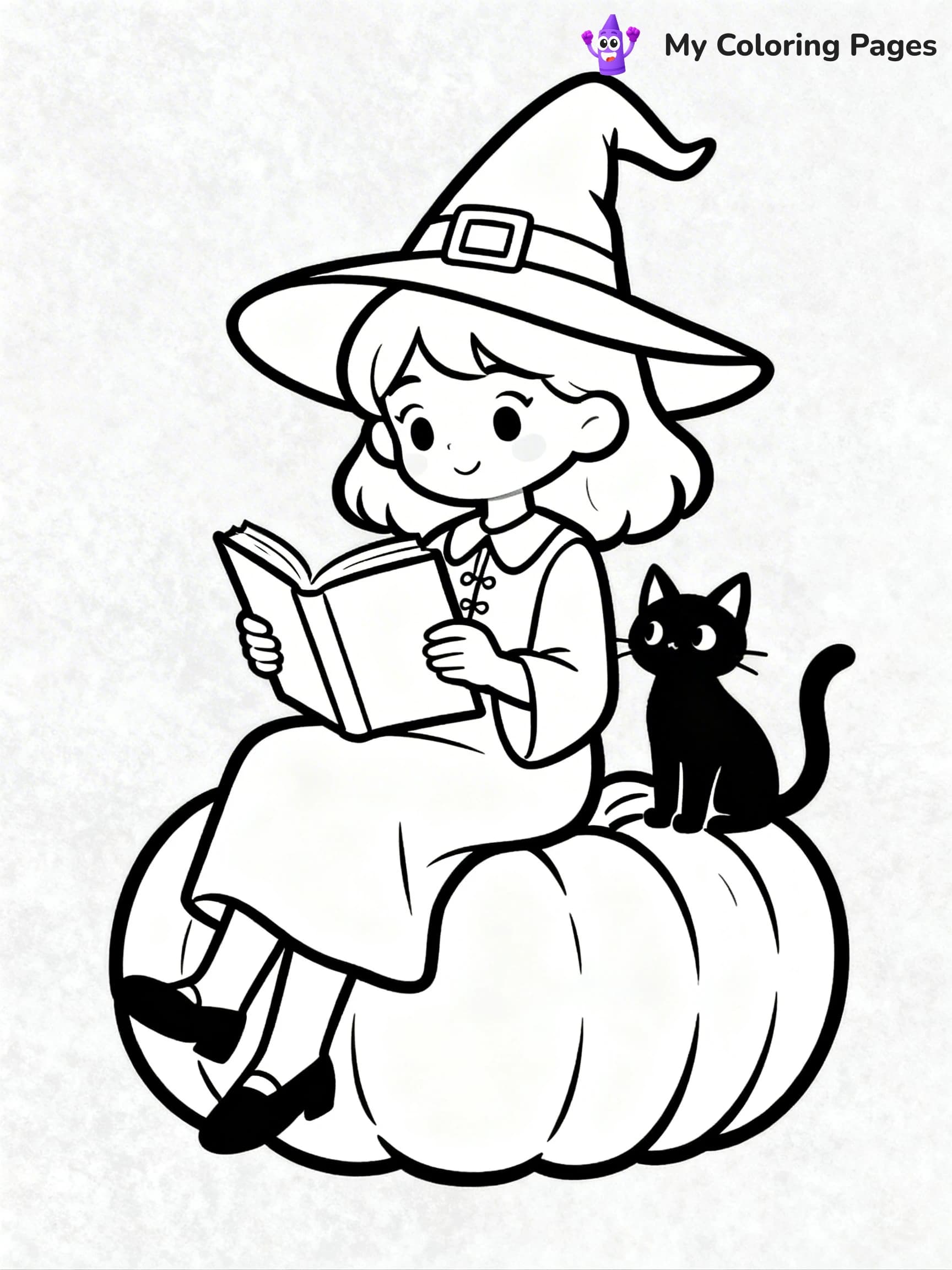 Cute Witch Coloring Pages - 24