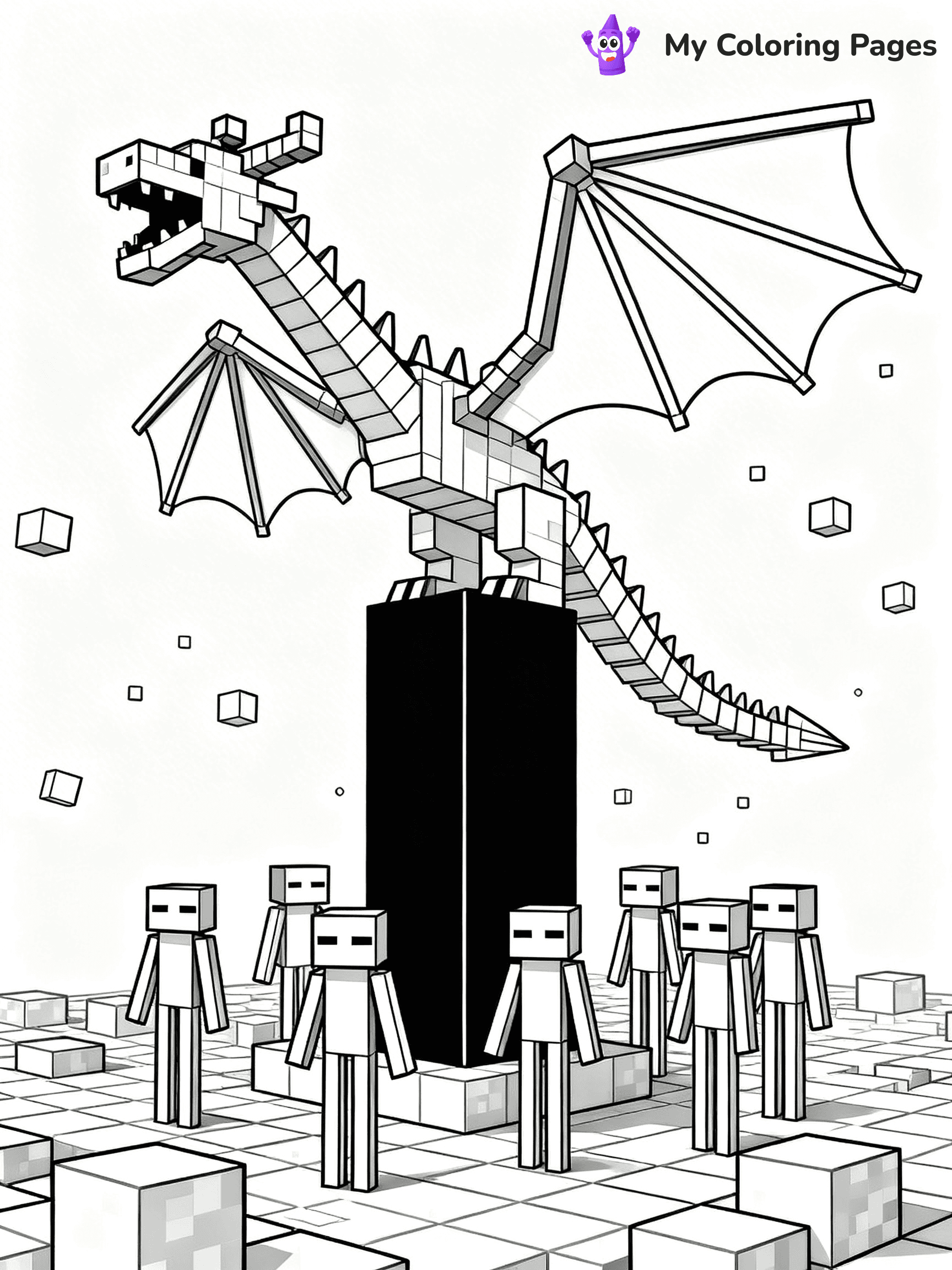 Ender Dragon Coloring Pages - 24