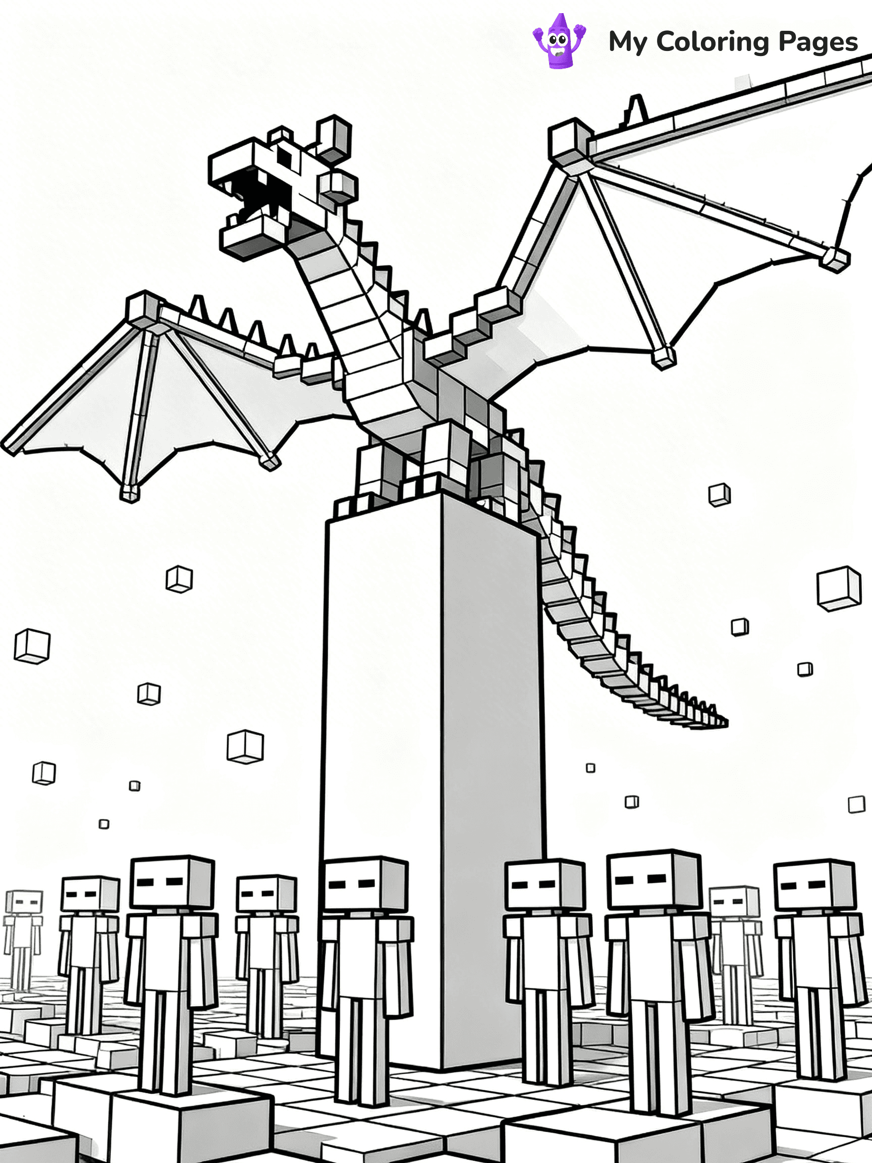 Ender Dragon Coloring Pages - 22