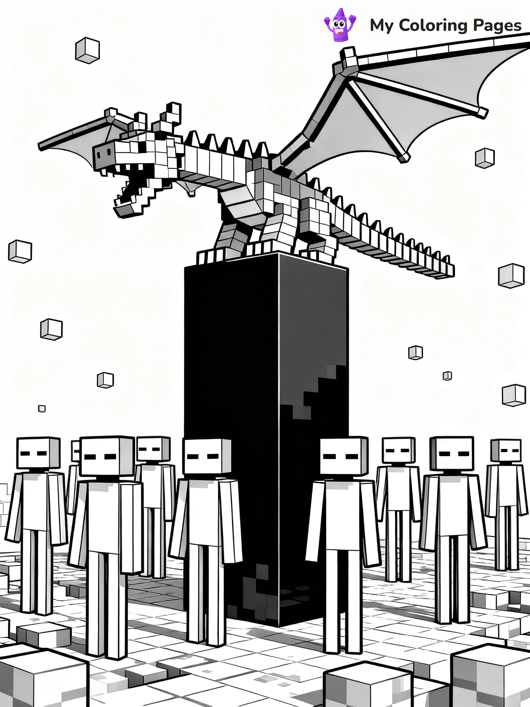 Ender Dragon Coloring Pages - 21