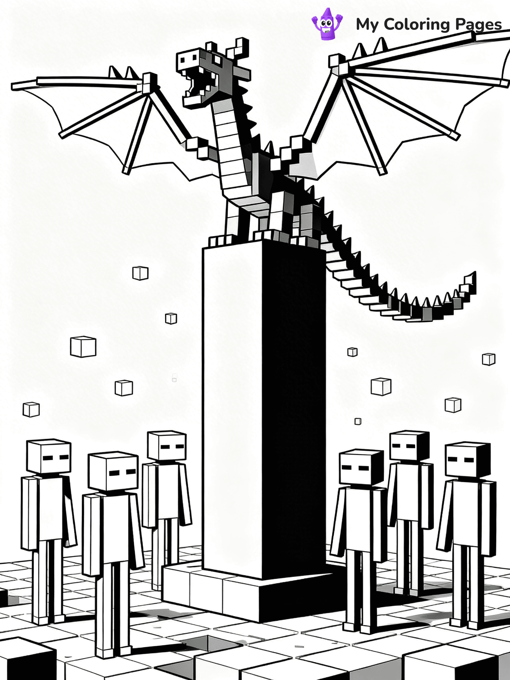 Ender Dragon Coloring Pages - 20