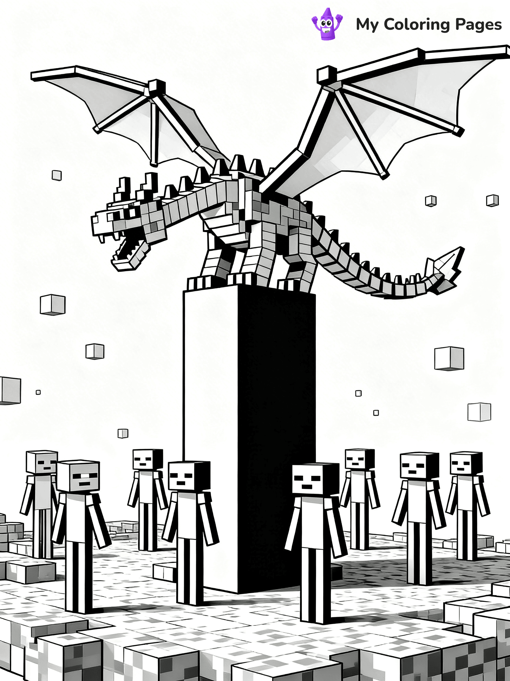 Ender Dragon Coloring Pages - 19