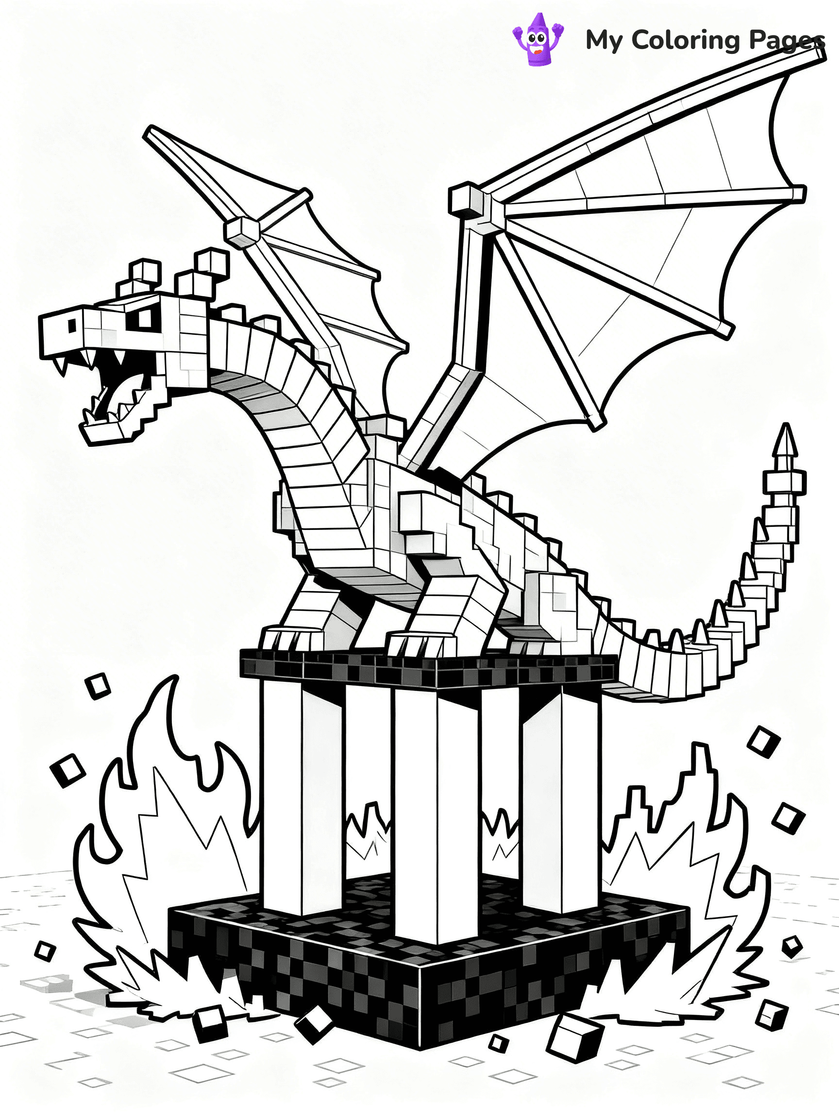 Ender Dragon Coloring Pages - 18