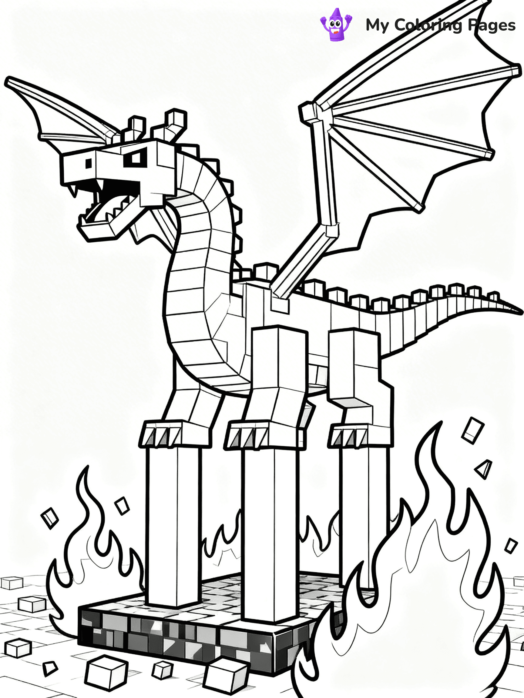 Ender Dragon Coloring Pages - 17