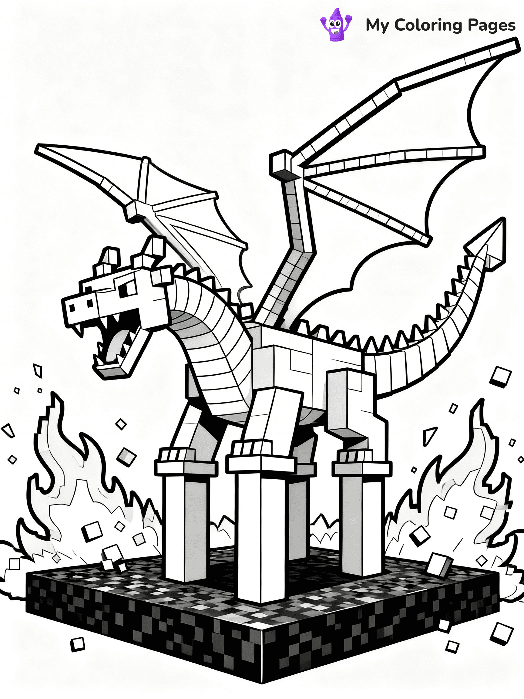 Ender Dragon Coloring Pages - 16