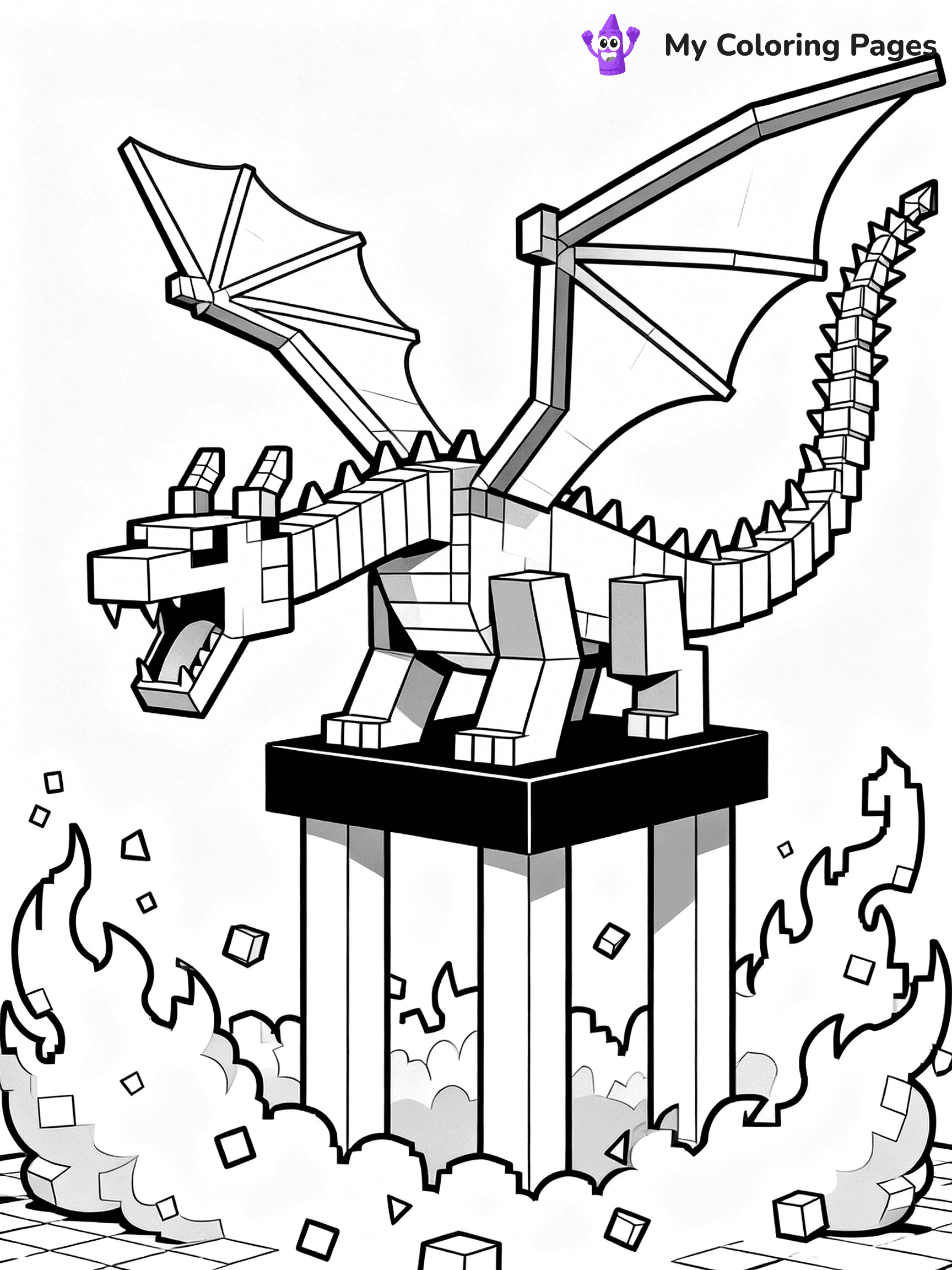 Ender Dragon Coloring Pages - 15