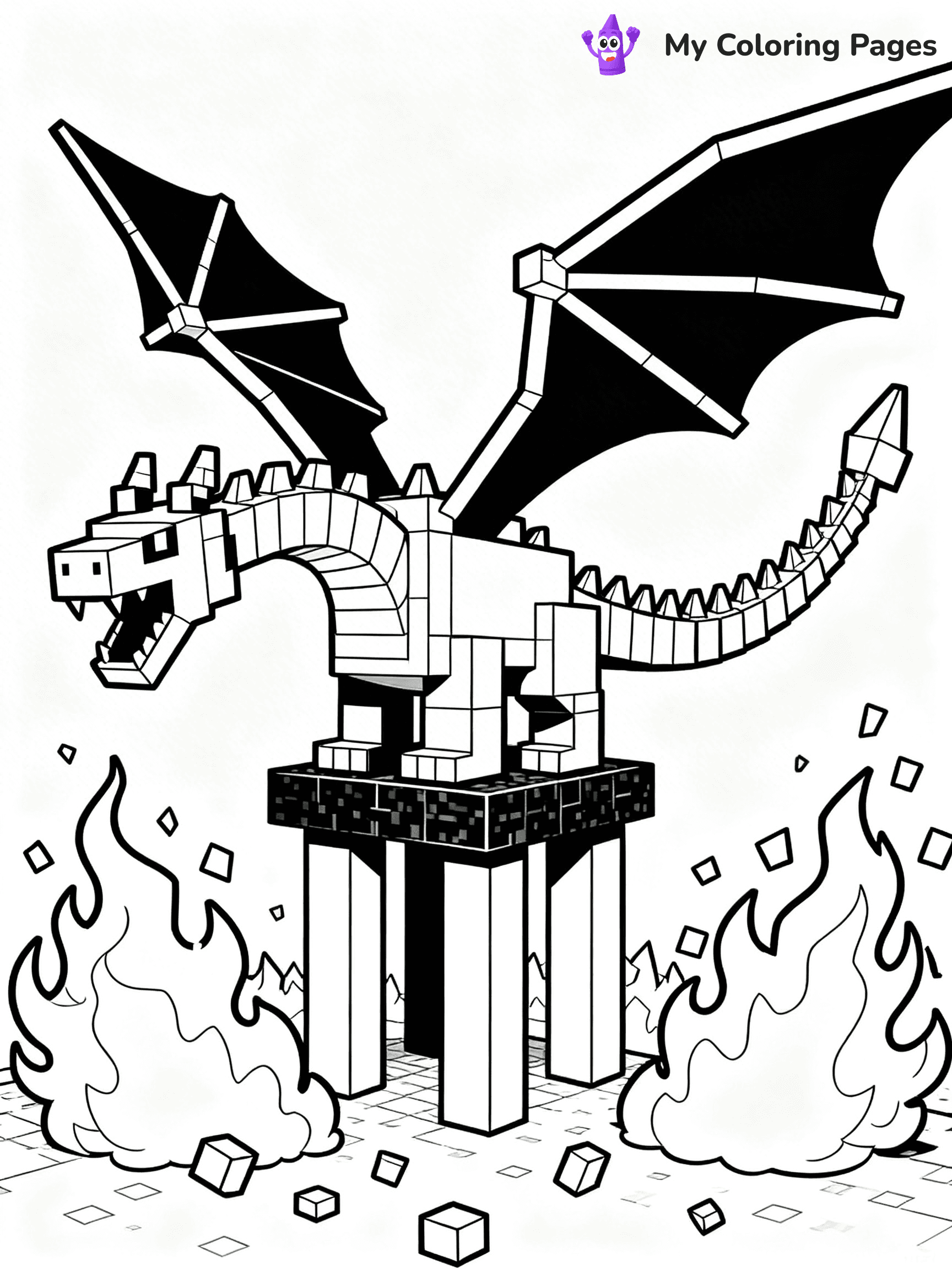 Ender Dragon Coloring Pages - 14