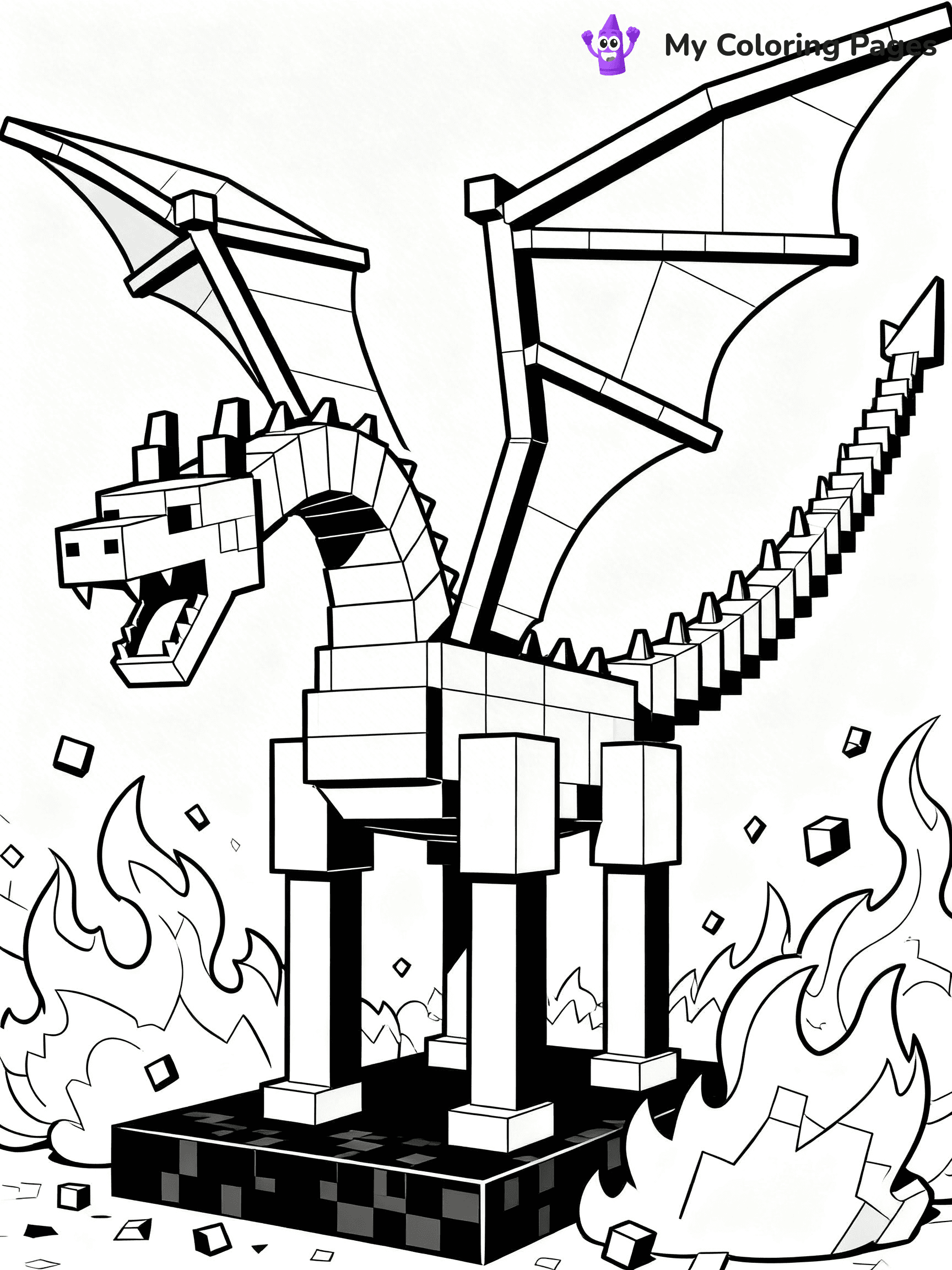 Ender Dragon Coloring Pages - 13