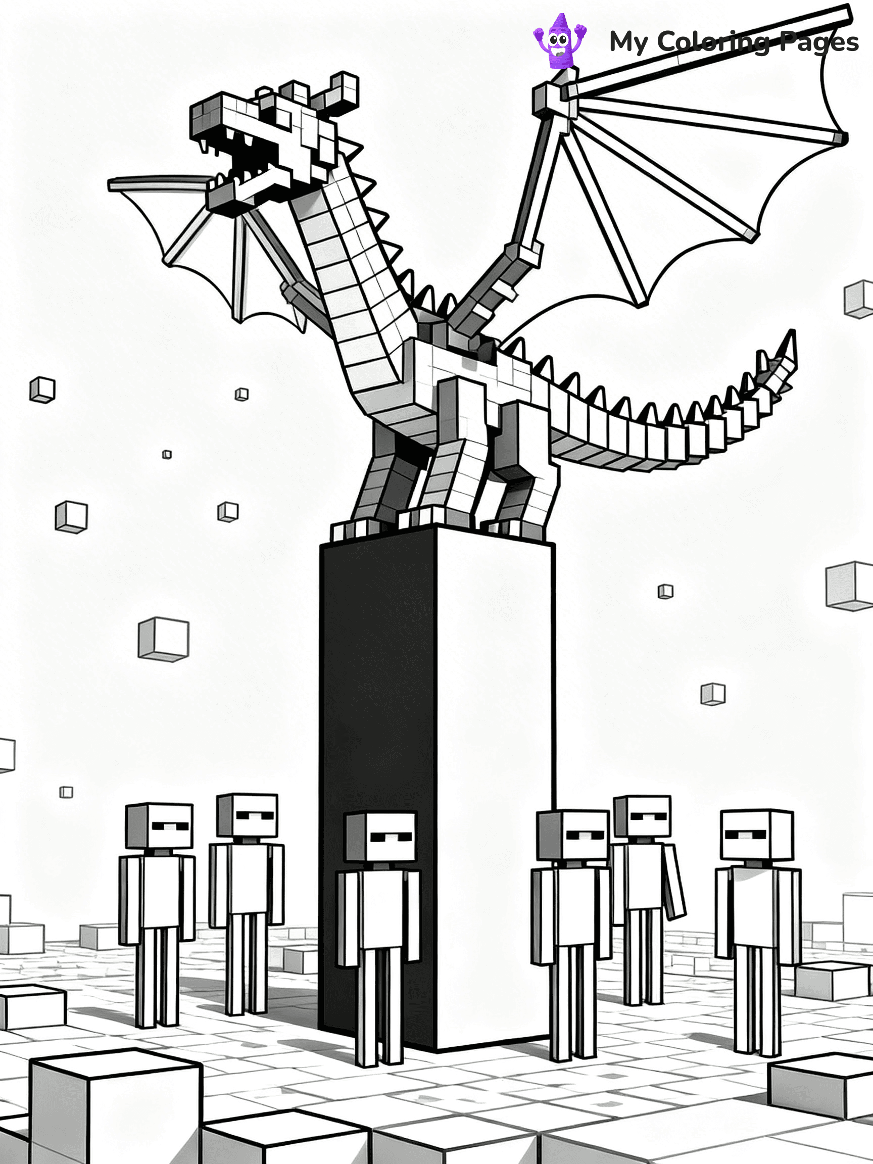 Ender Dragon Coloring Pages - 3