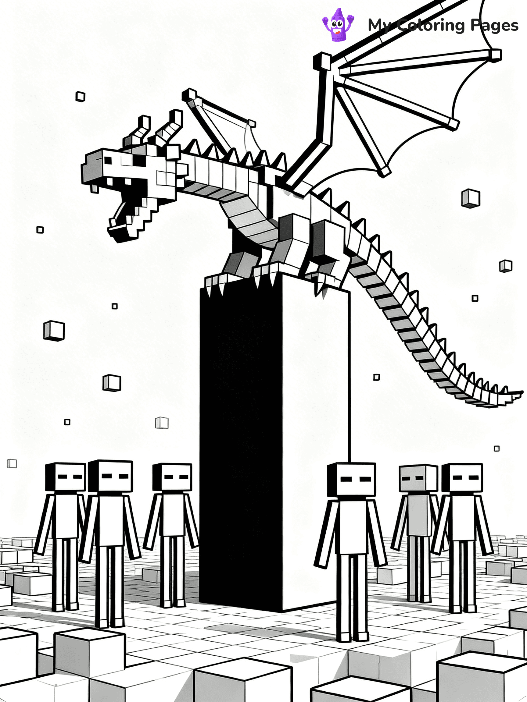 Ender Dragon Coloring Pages - 2