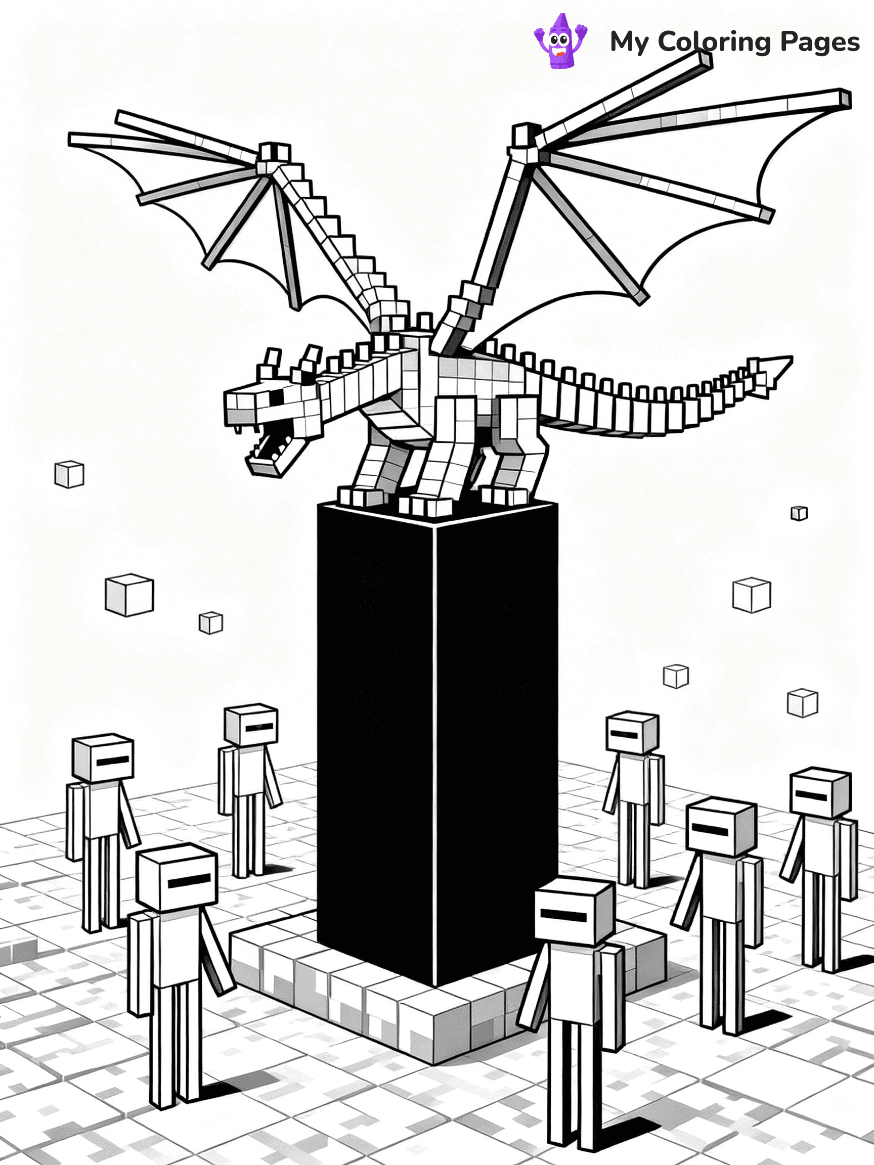 Ender Dragon Coloring Pages - 1